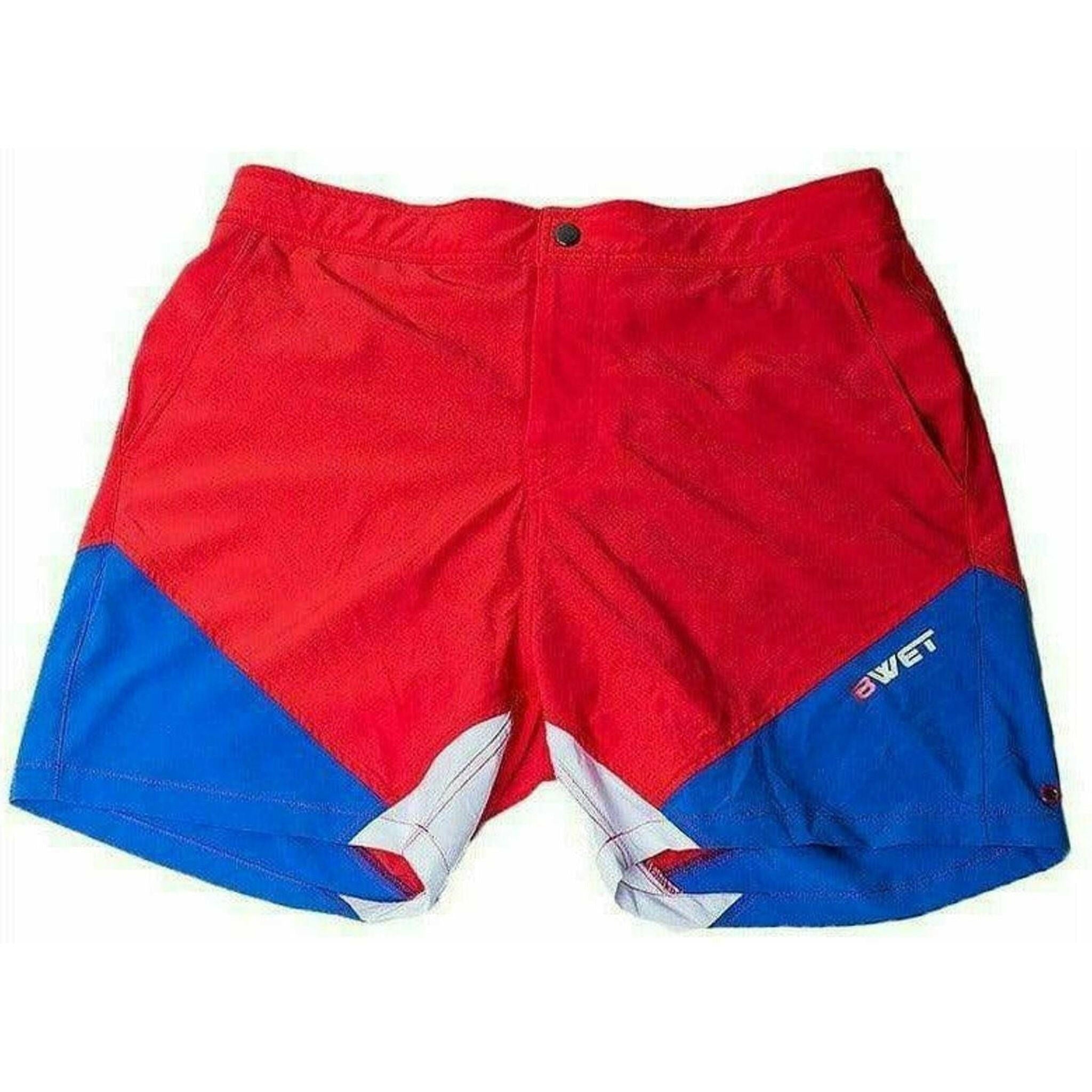 Eco-Friendly Quick Dry UV Protection Red Beach Shorts "Butterfly".