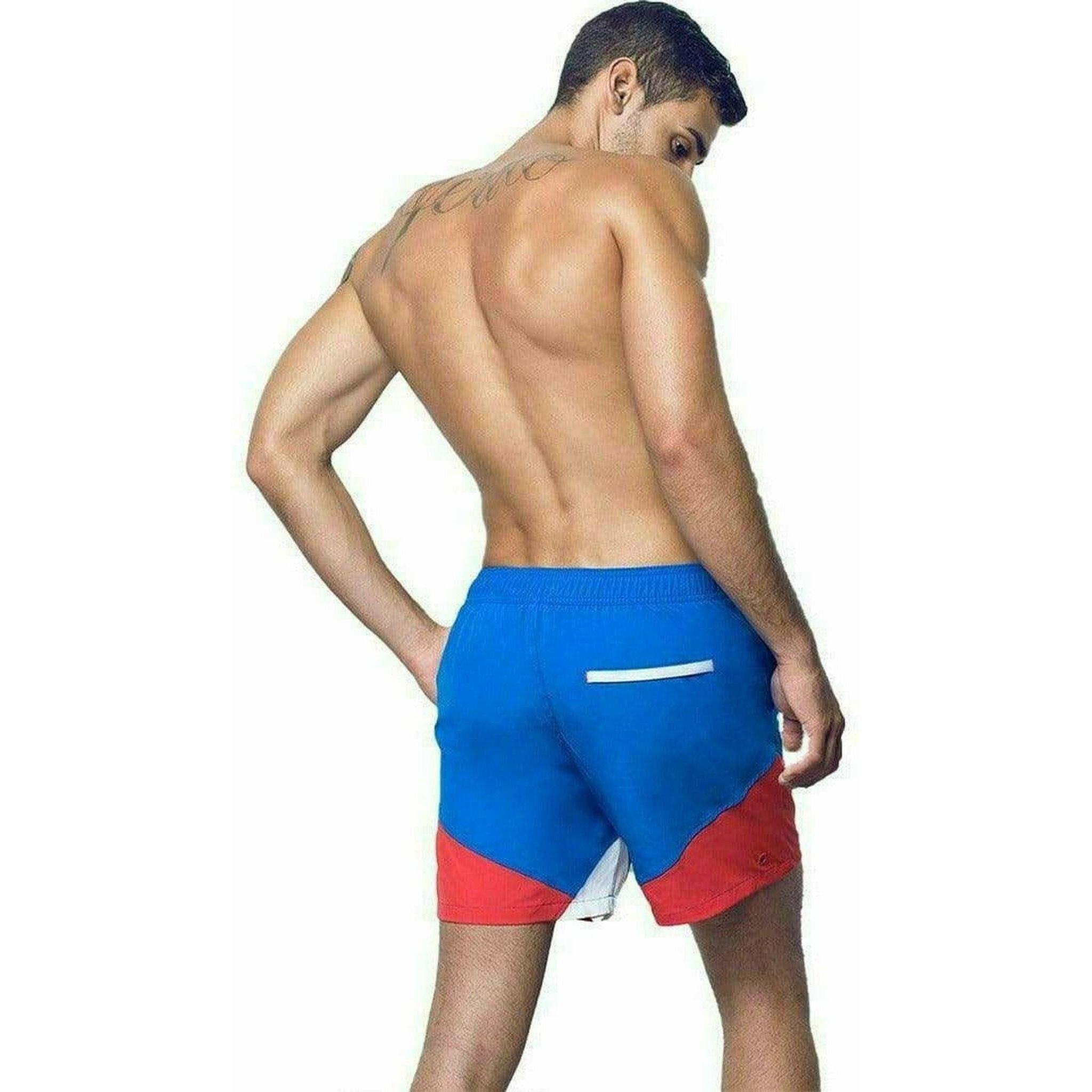 Eco-Friendly Quick Dry UV Protection Red Beach Shorts "Butterfly"