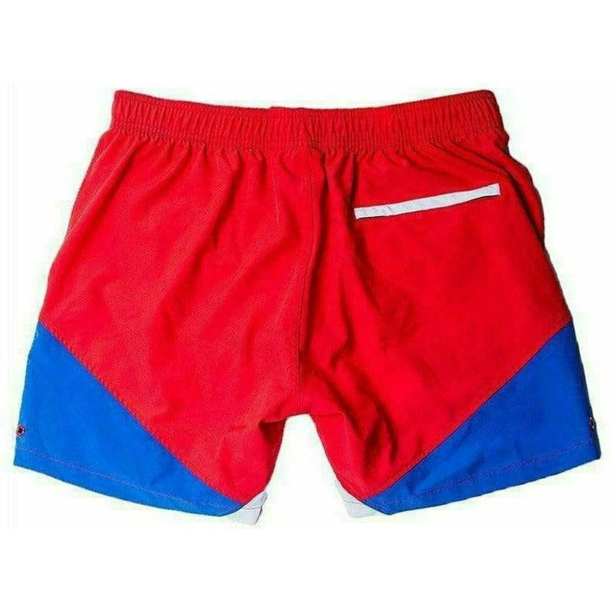 Eco-Friendly Quick Dry UV Protection Red Beach Shorts "Butterfly".