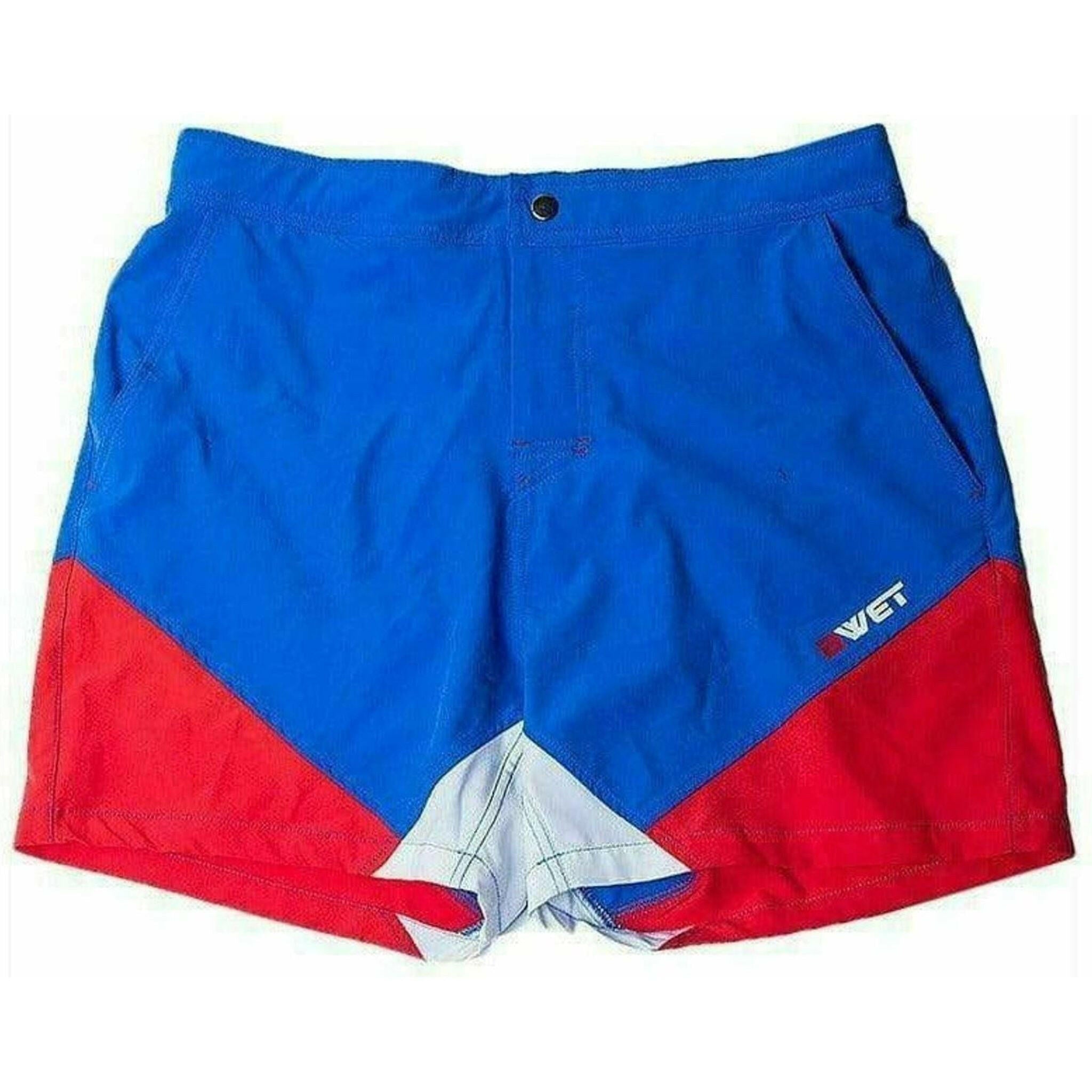 Eco-Friendly Quick Dry UV Protection Red Beach Shorts "Butterfly".