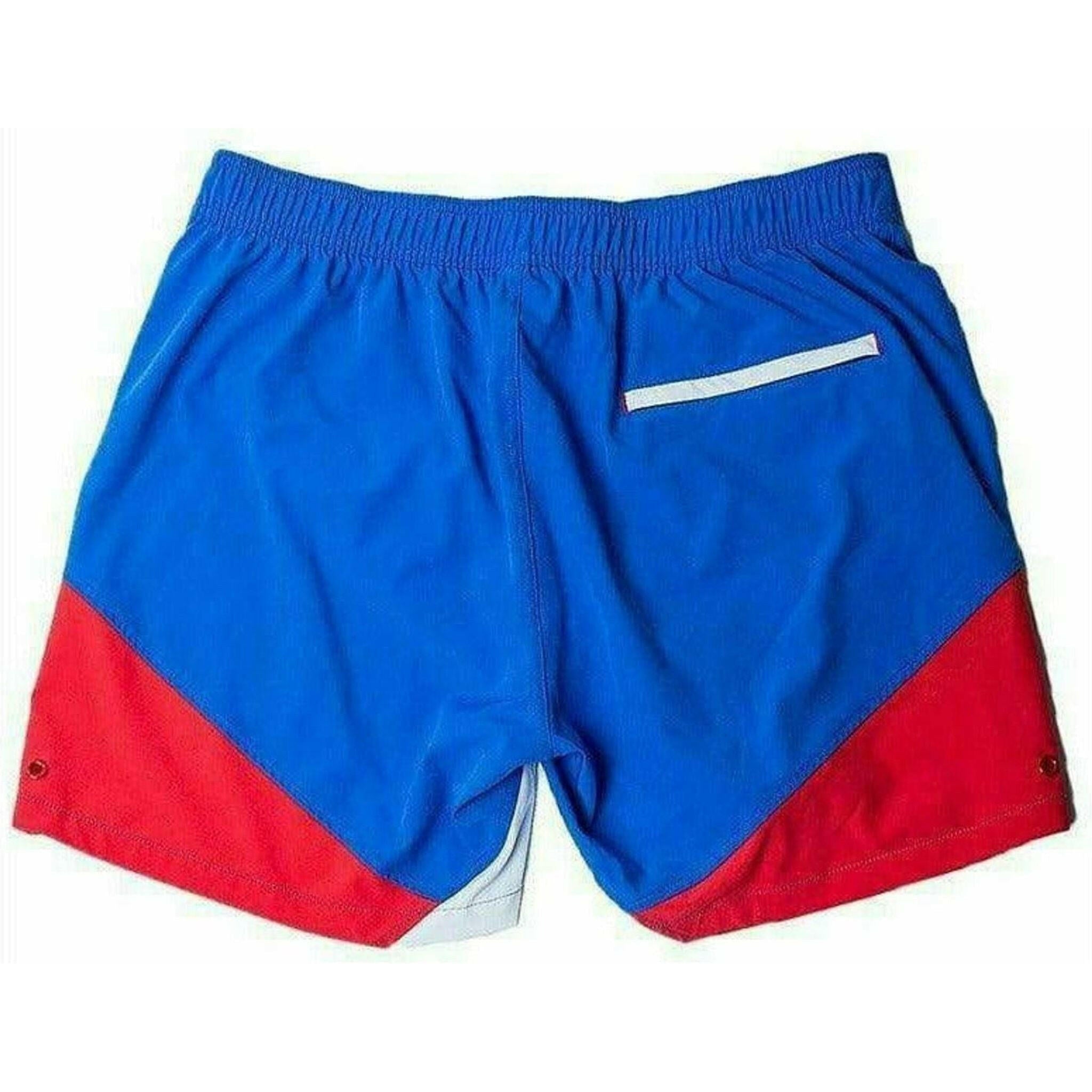 Eco-Friendly Quick Dry UV Protection Red Beach Shorts "Butterfly".