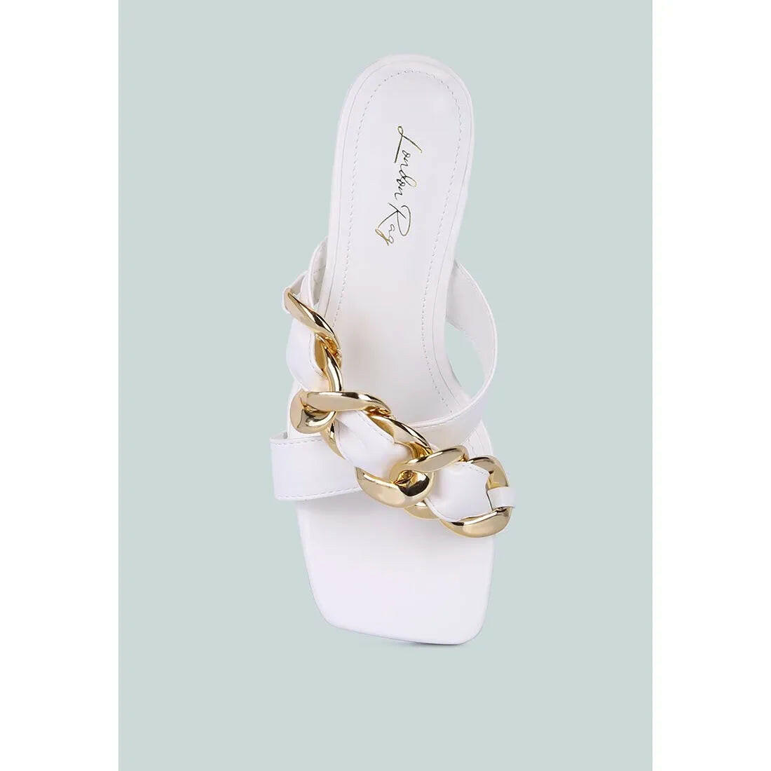 Wandy Link Chain Embellished Sandals.