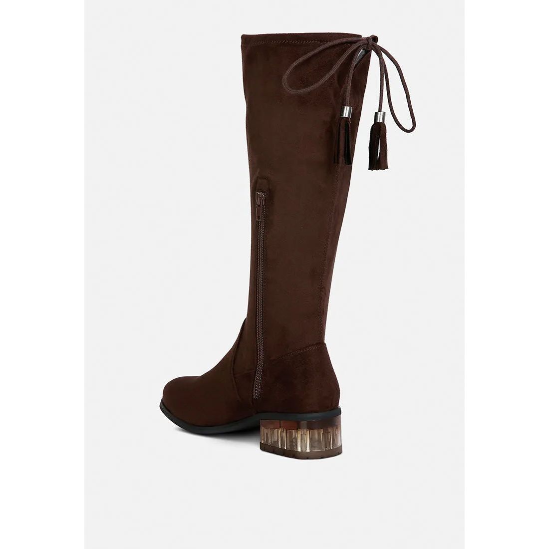 Francesca Tassels Detail Short Heel Calf Boot.