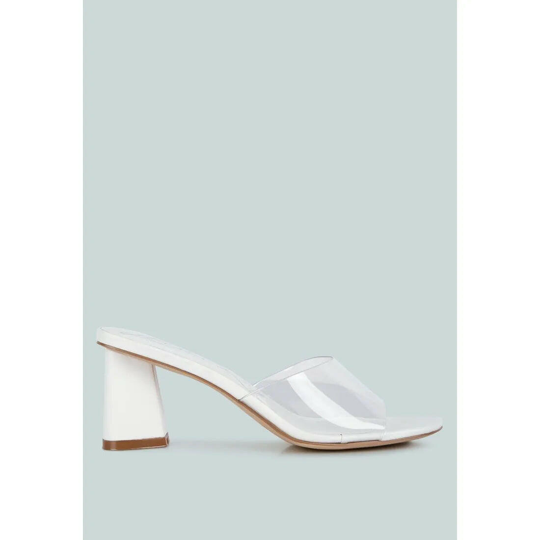 Eugnie Clear Straps Block Heel Sandals.