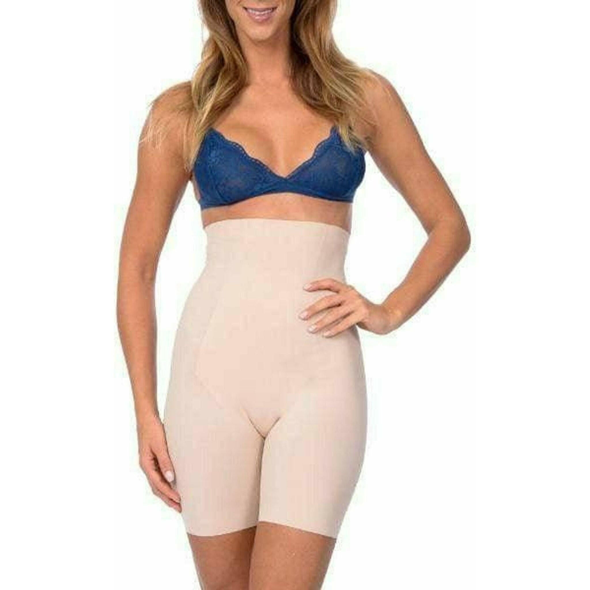 Extra Hi Waist Long Boy Leg Shaper in Nude.