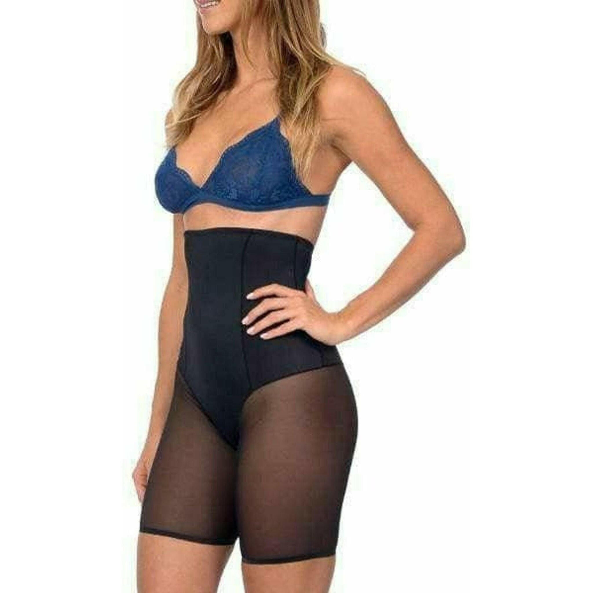 Extra Hi Waist Smooth Shaper with Double Front Panel in Black.