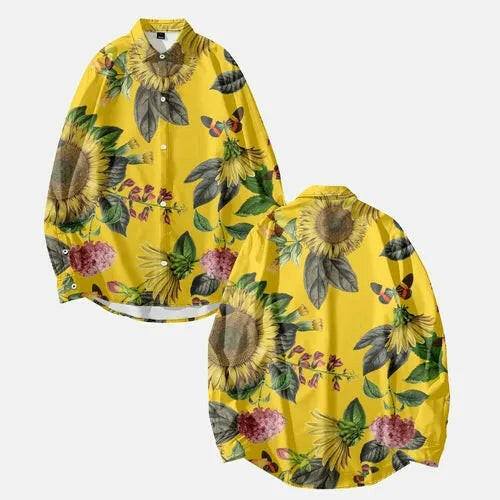 Jacki Easlick Sunflower Long Sleeve Shirt.