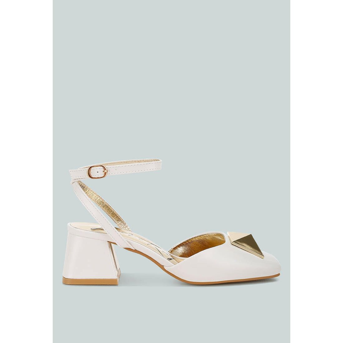 Griselda Brooch Ankle Strap Sandals.