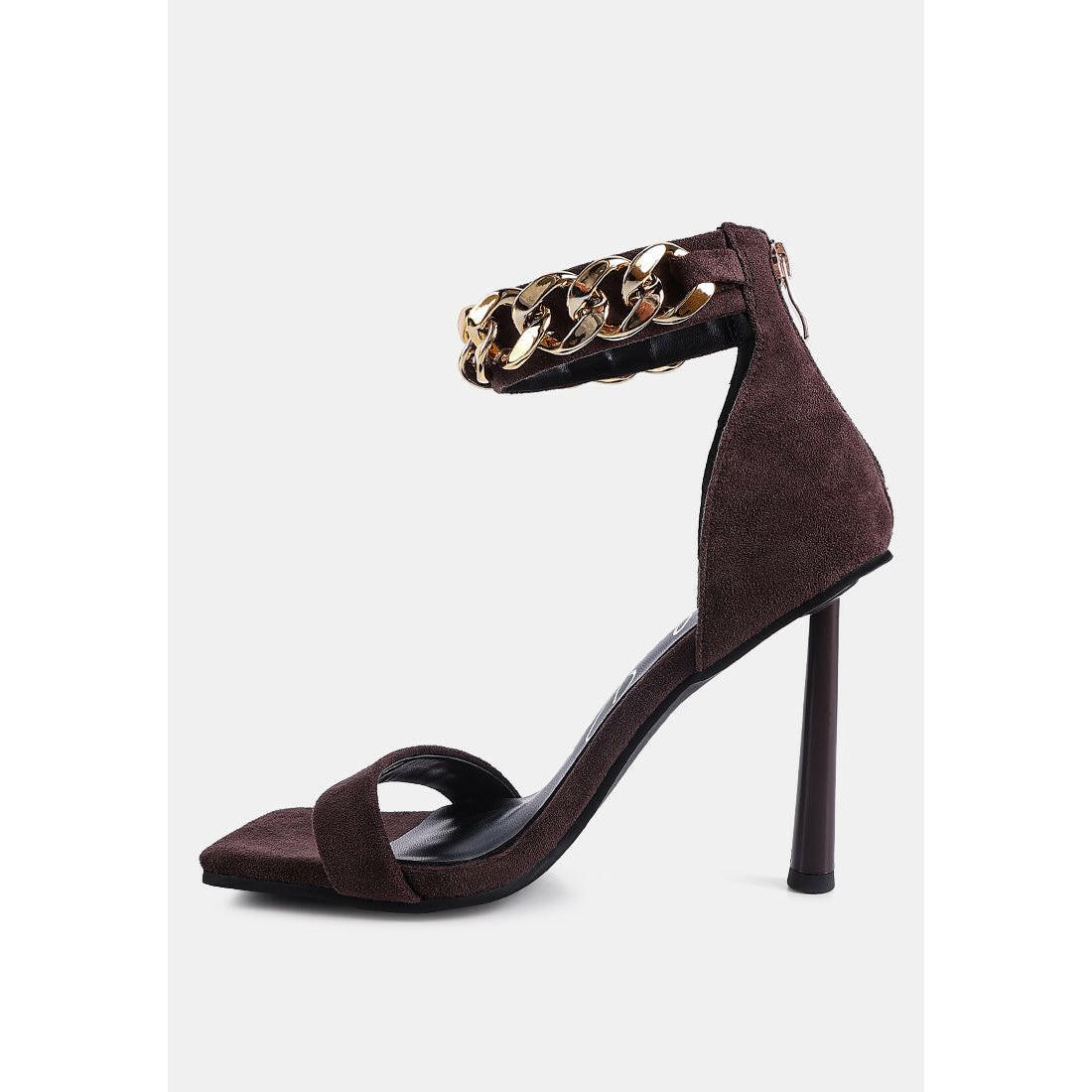 Last Sip Micro Suede High Heel Sandals.