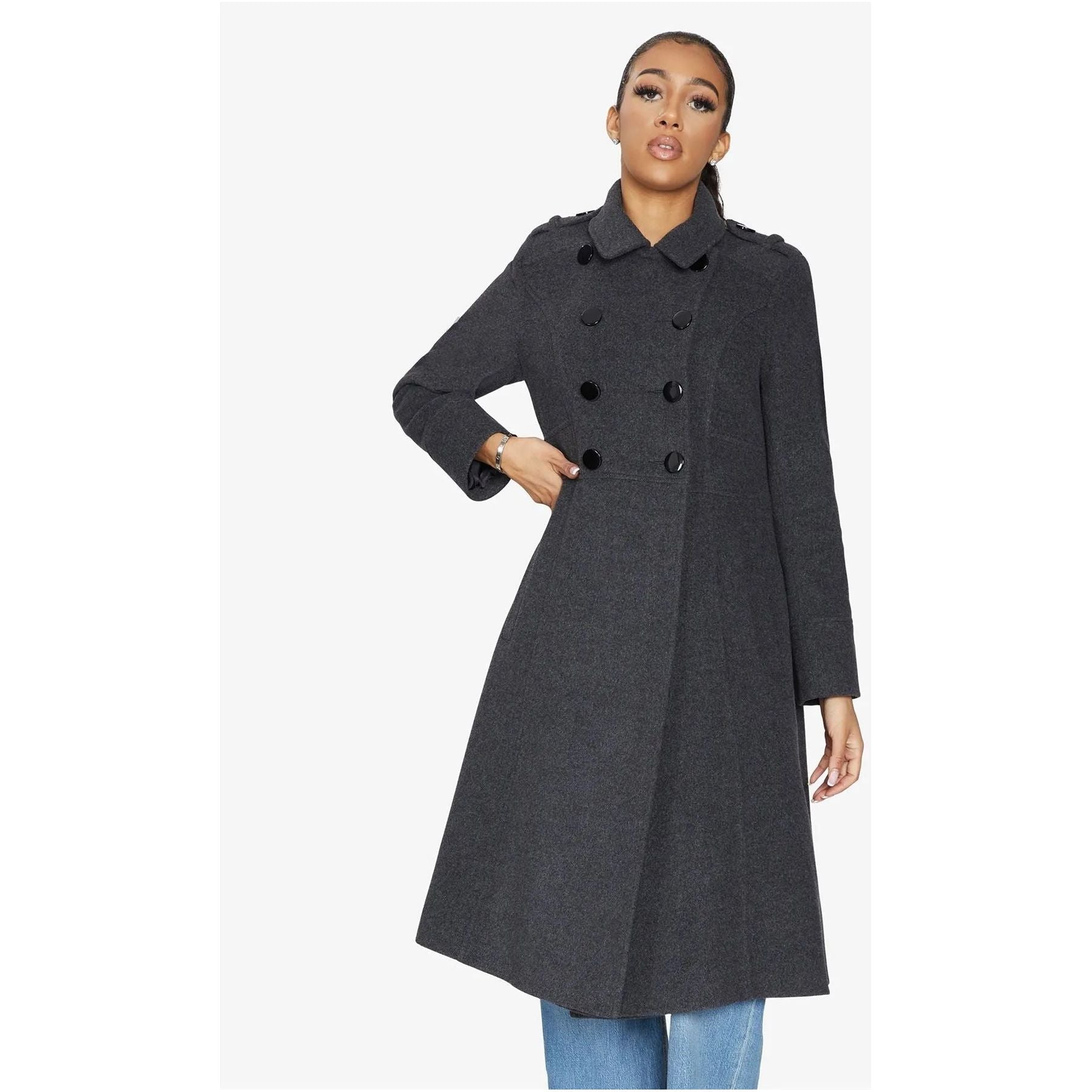 A-Line Double Breasted Coat