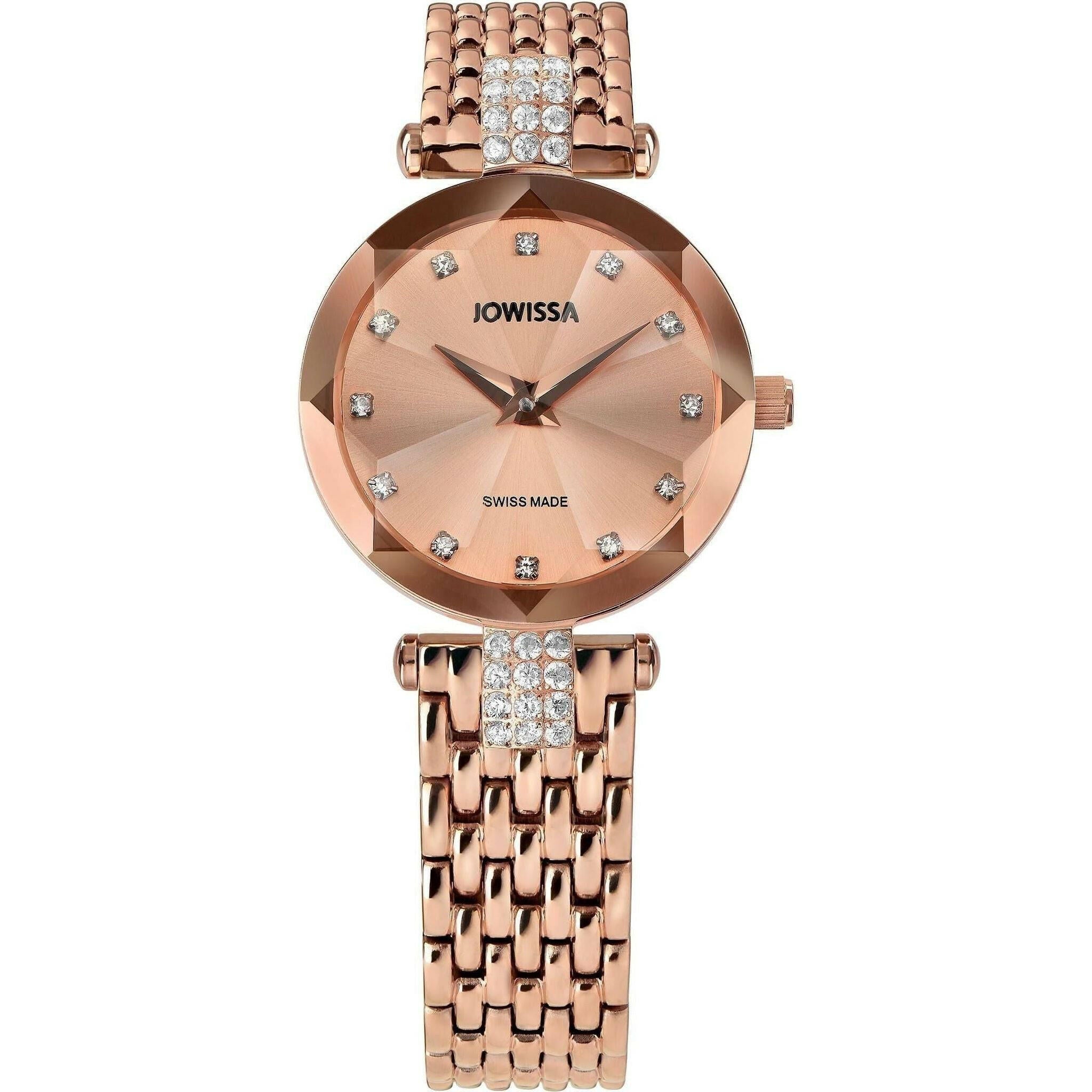 Facet Strass Swiss Ladies Watch Rose.