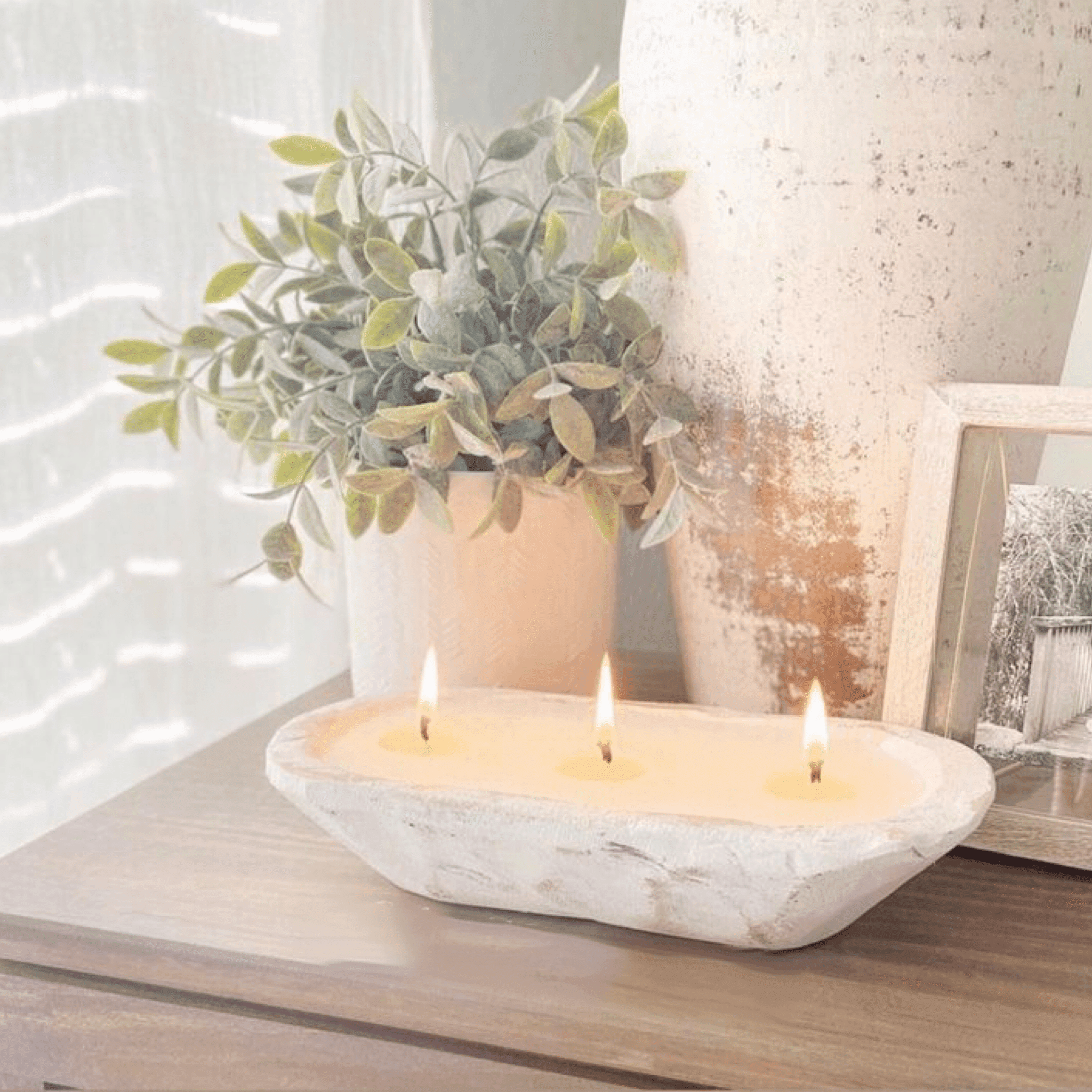 Farmhouse Dough Bowl Candle Scent Fresh Linen.