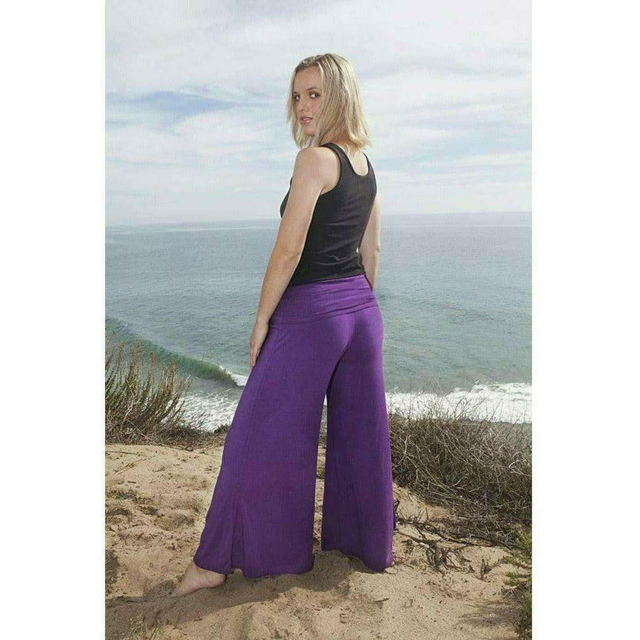 Flare Yoga Pants-Parvati Long Plum.