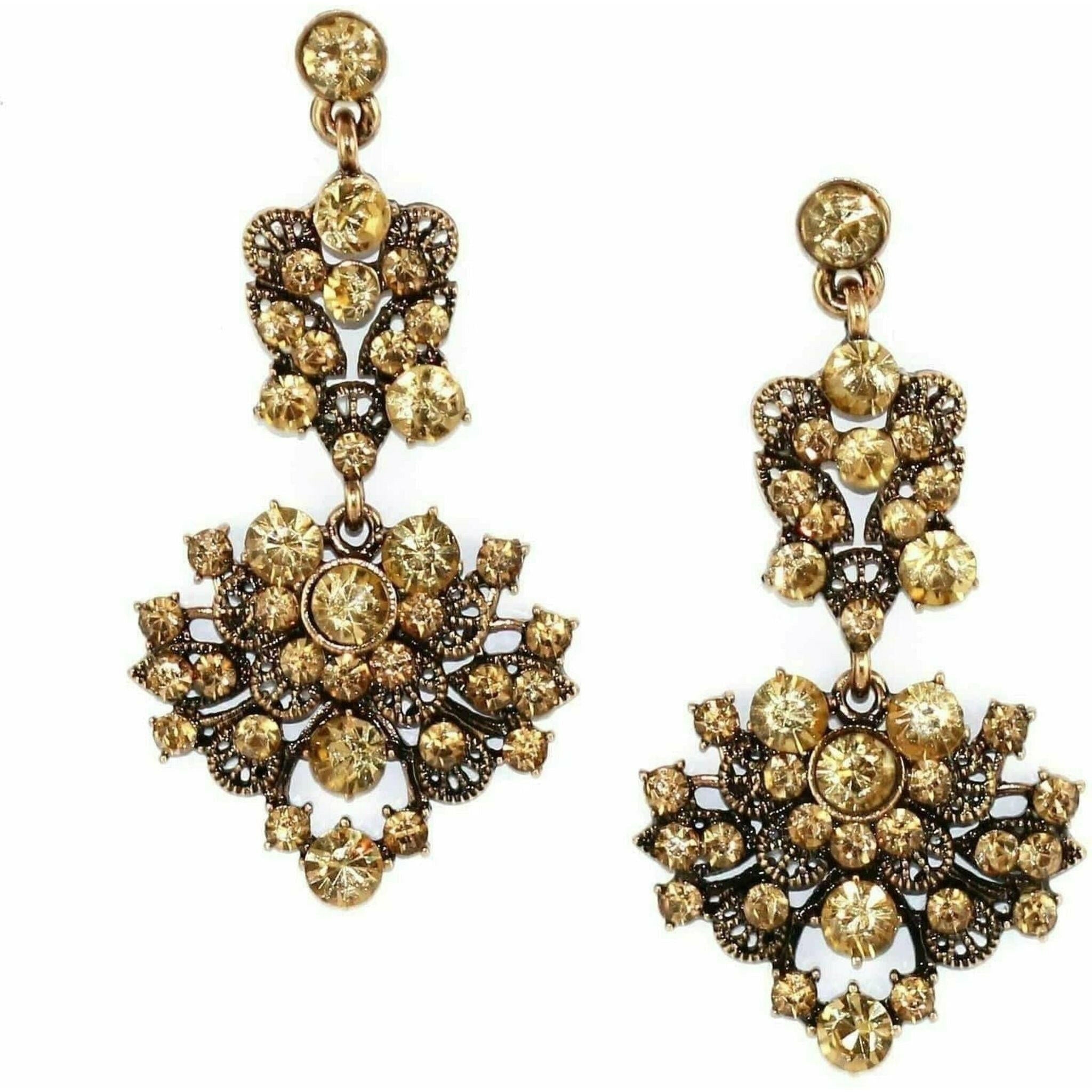 Floral Gem Earrings.