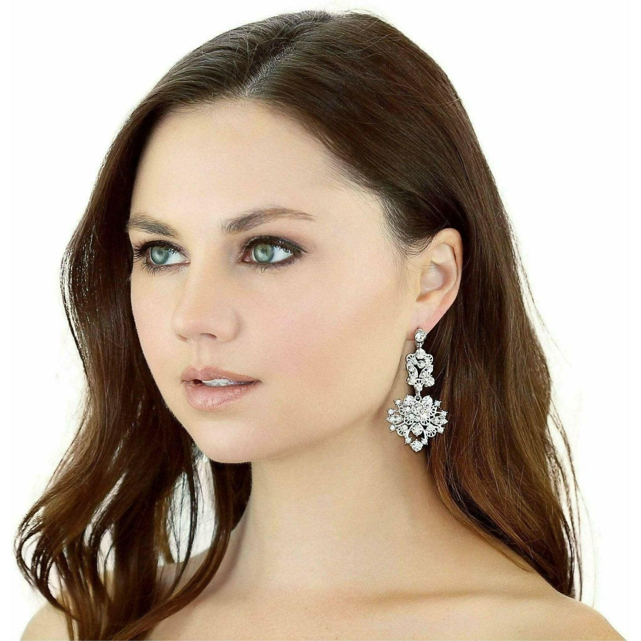 Floral Gem Earrings.