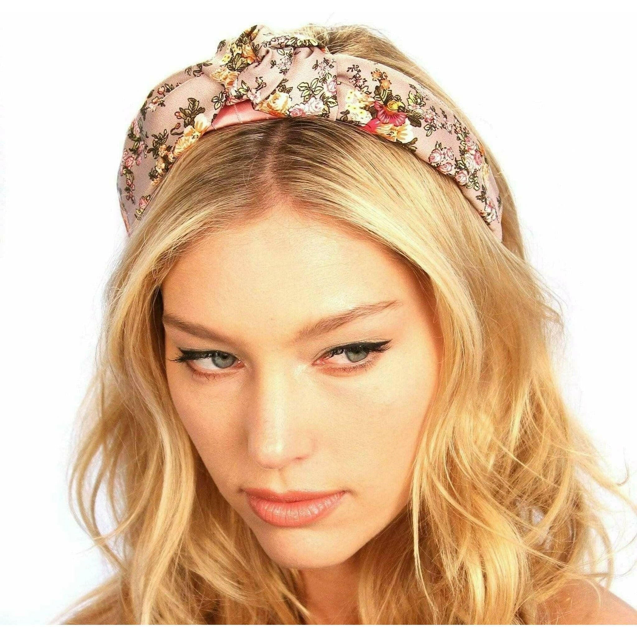 Floral Silk Knot Headband.