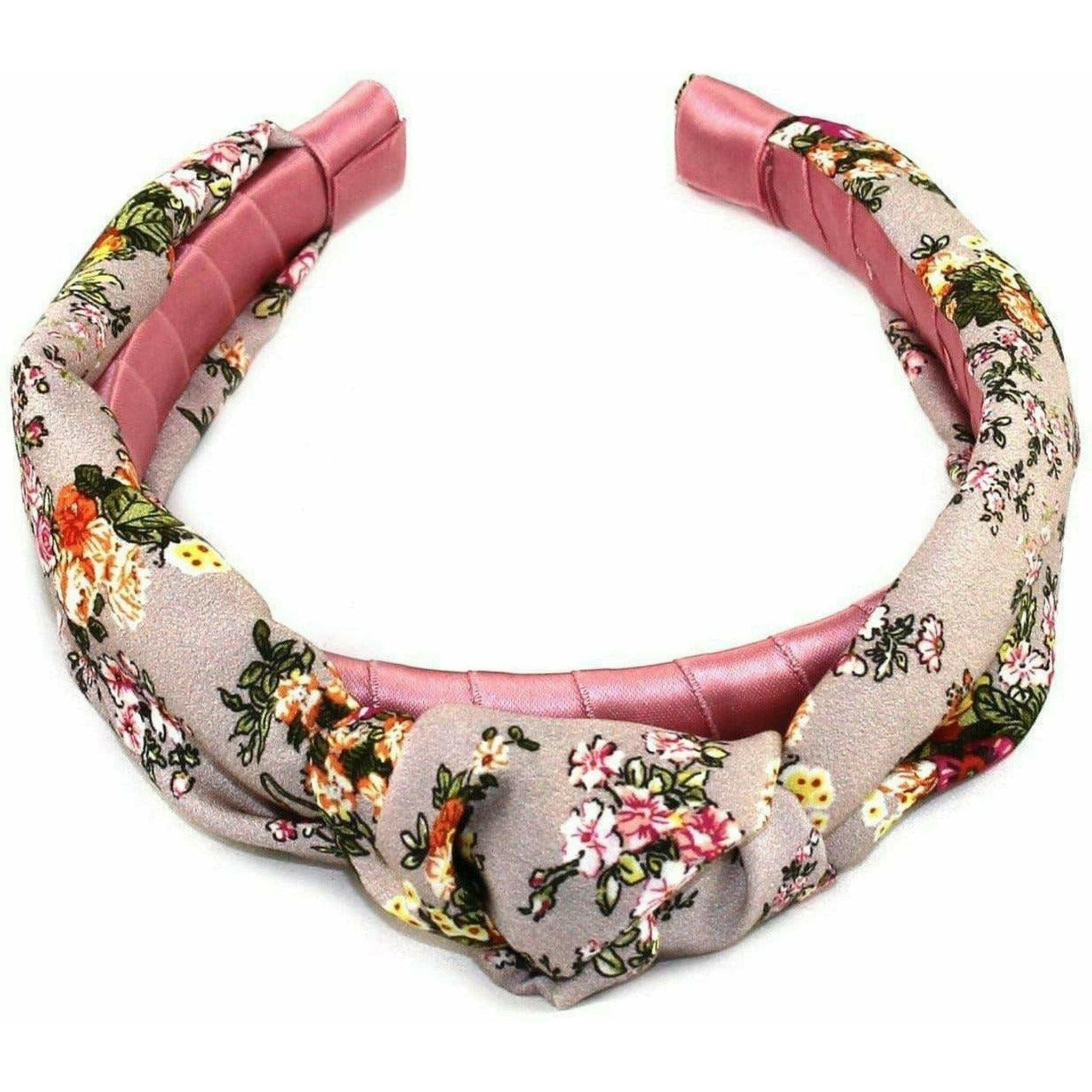 Floral Silk Top Knot Headband.