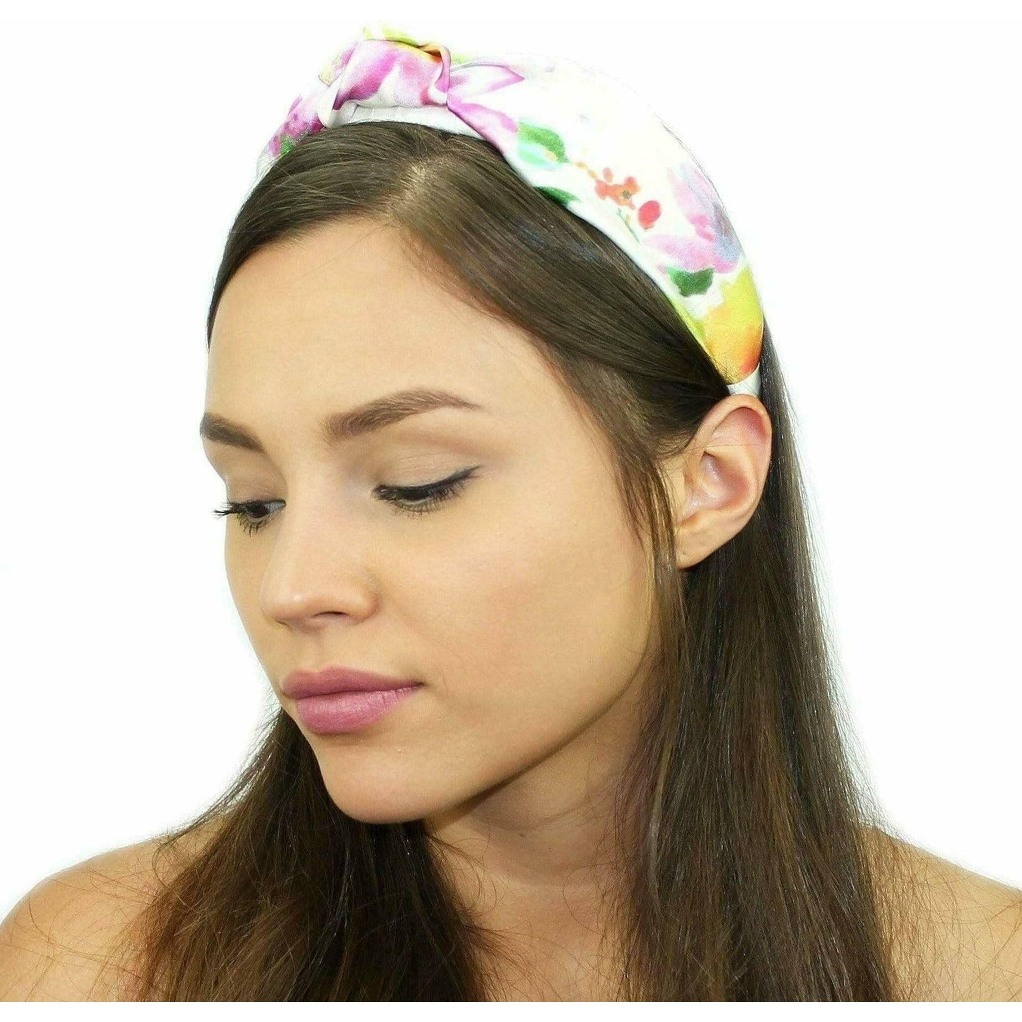 Floral Silk Top Knot Headband.