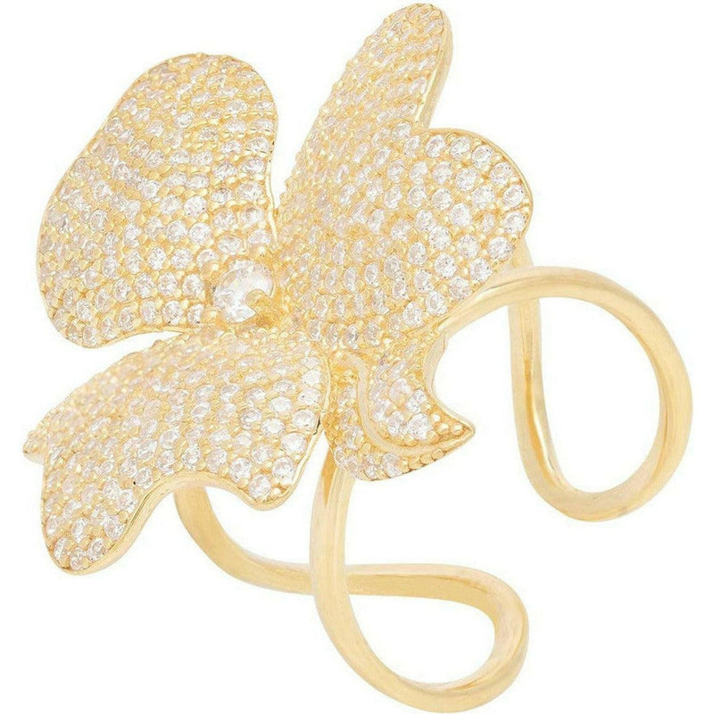 Flower Cocktail Ring Gold