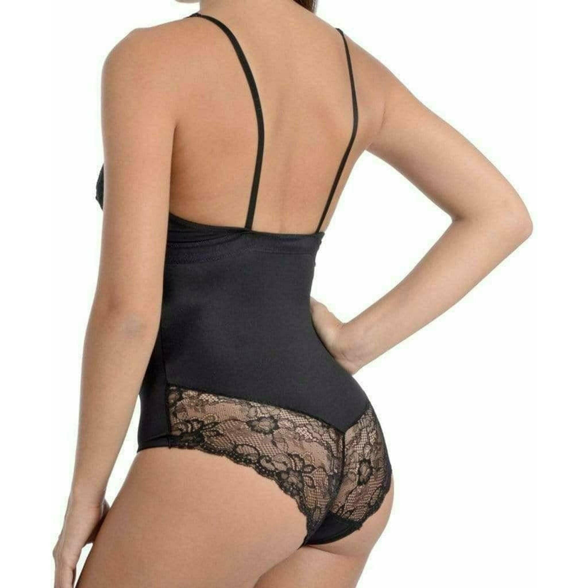 Full Bodysuit Shaper with Beautiful Lace Details in Black.