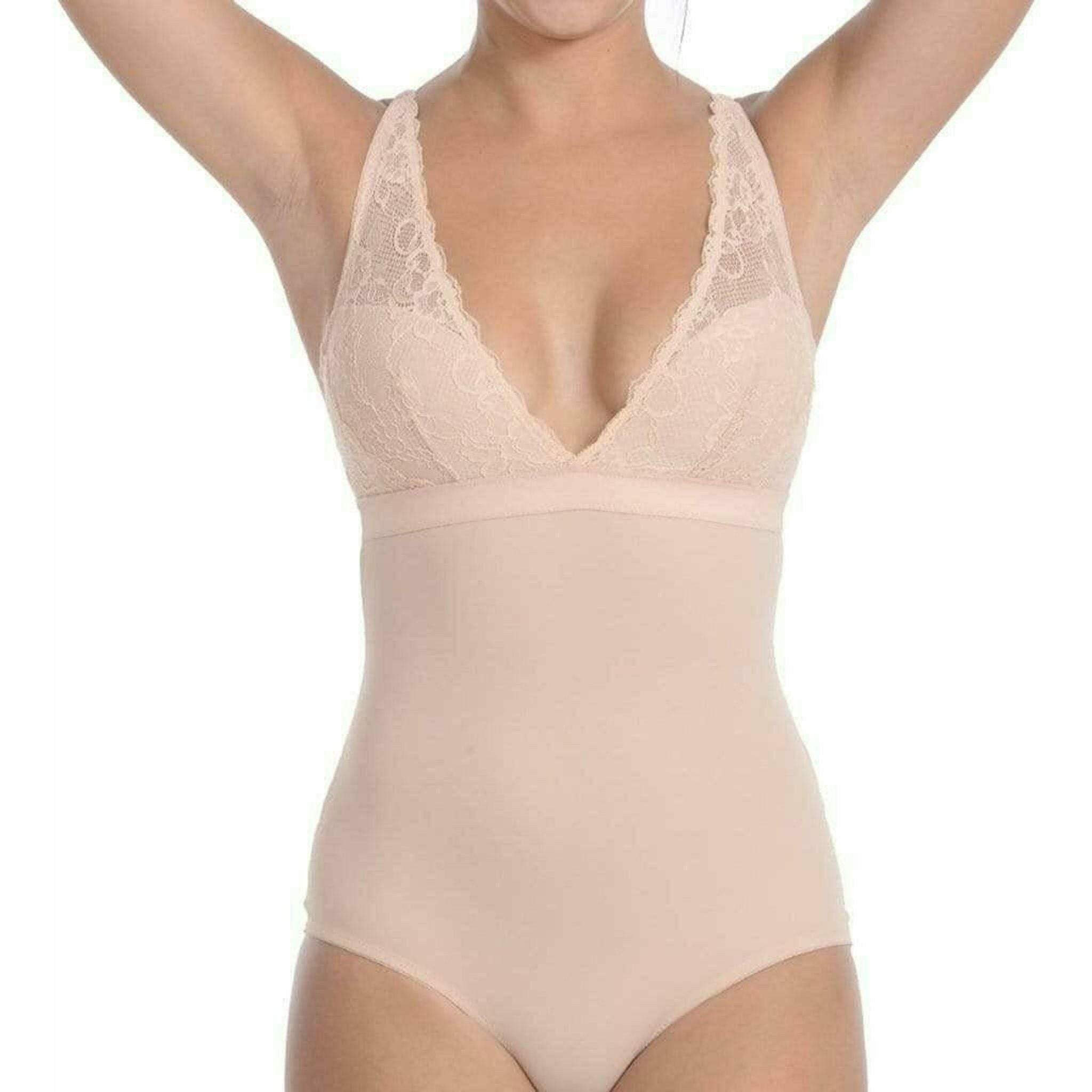 Full Bodysuit Shaper with Beautiful Lace Details in Nude.