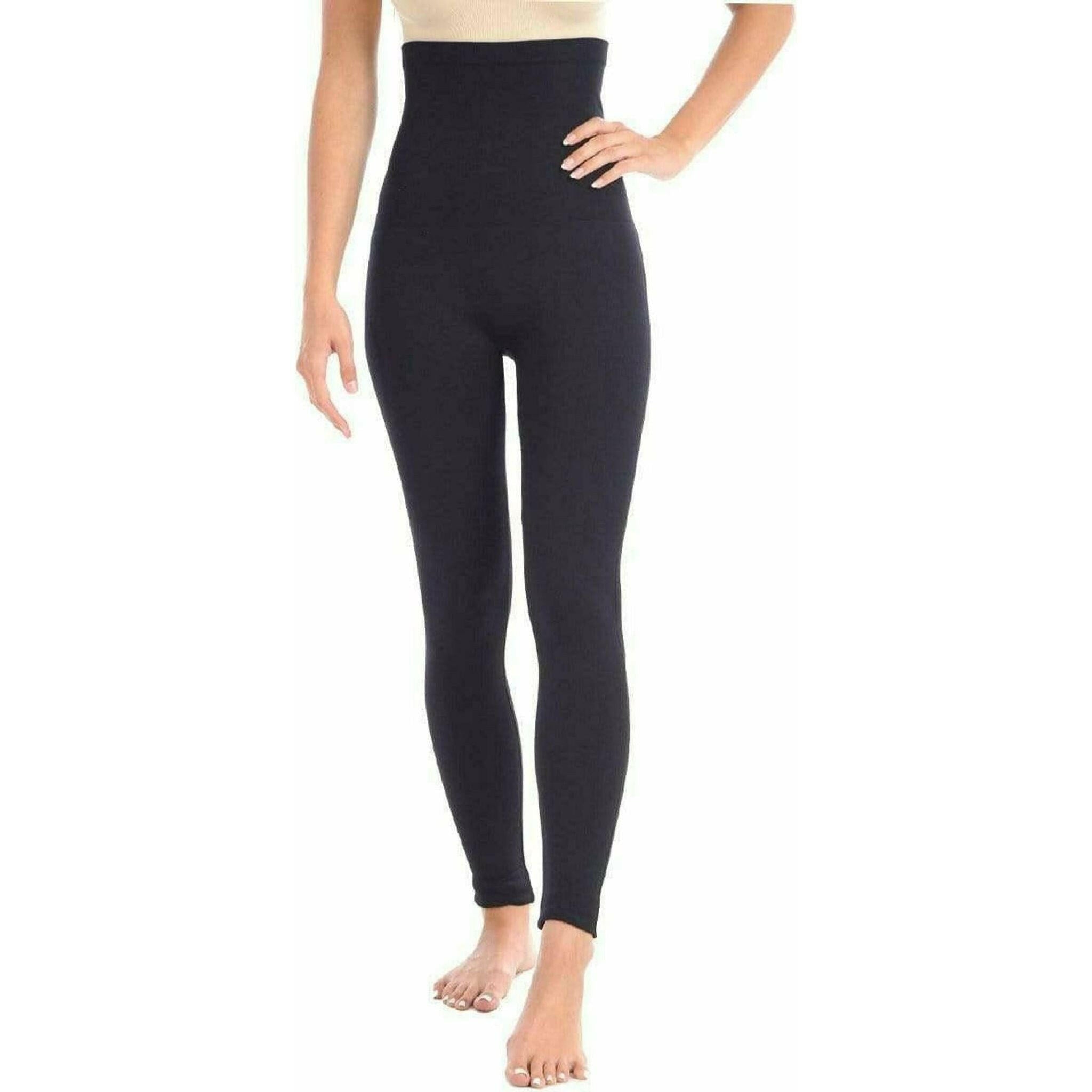 Full Shape Legging with Double Layer 5" Waistband in Black.