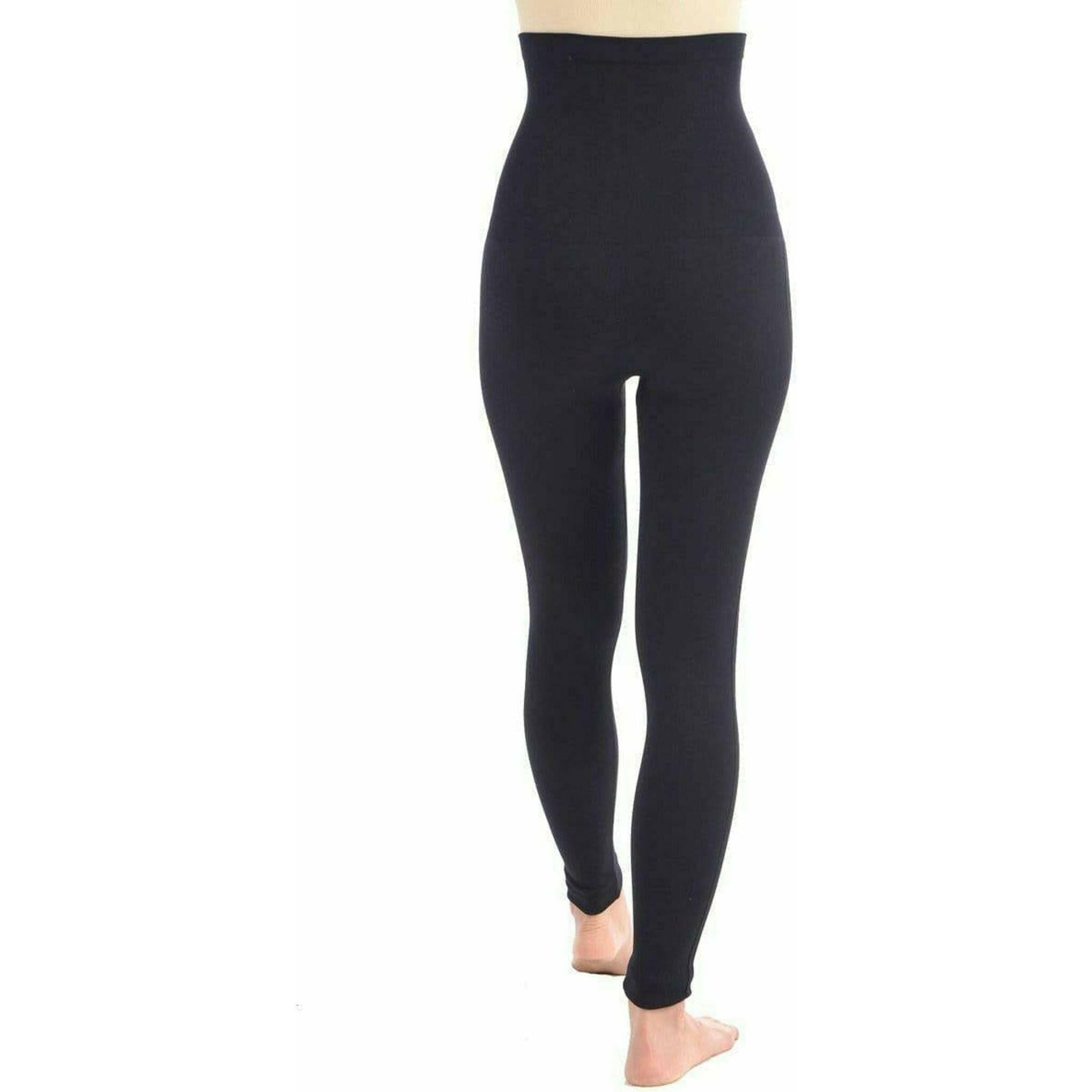 Full Shape Legging with Double Layer 5" Waistband in Black.