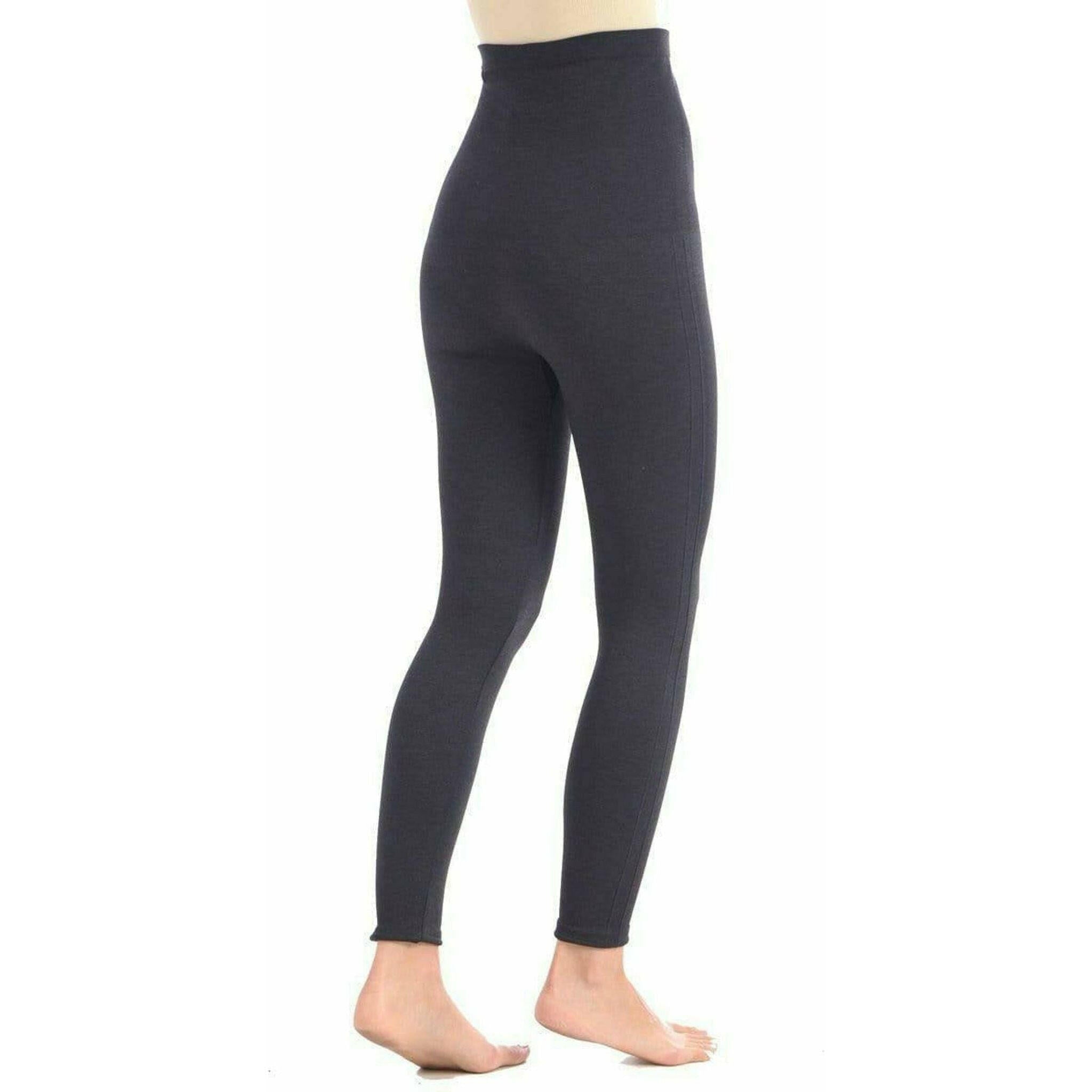 Full Shape Legging with Double Layer 5" Waistband in Grey.