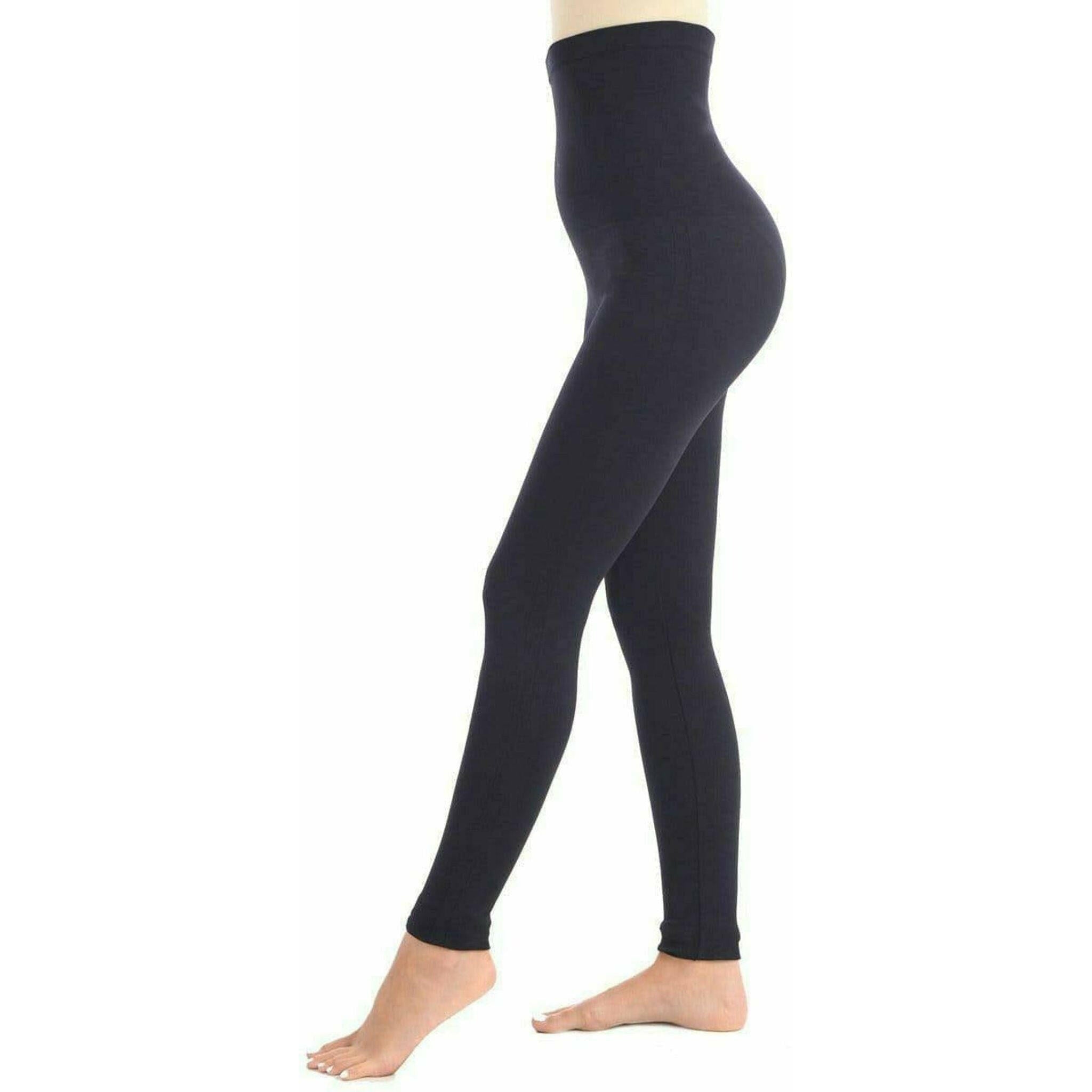 Full Shape Legging with Extra High 8" Waistband in Black.