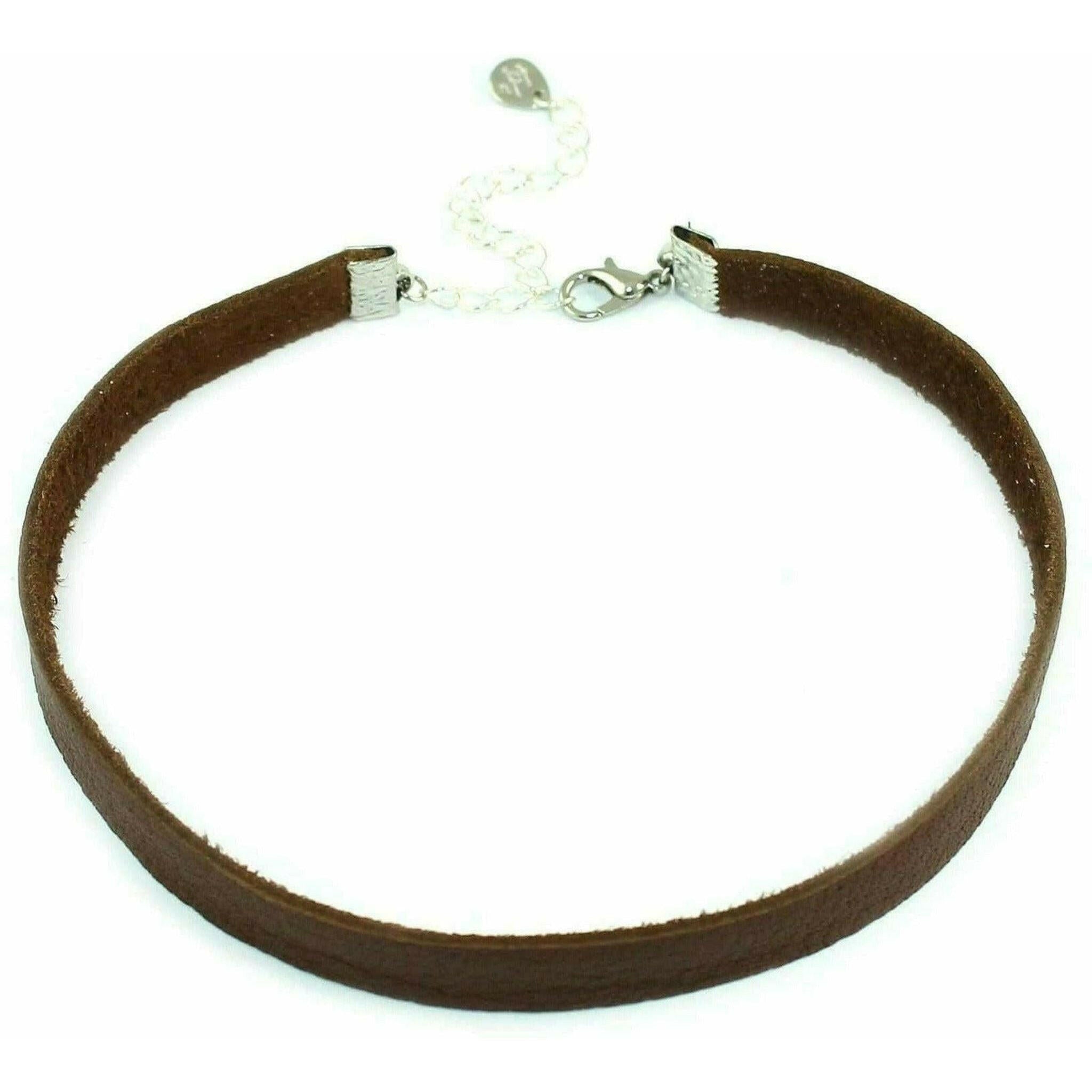 Genuine Leather Choker Necklace.