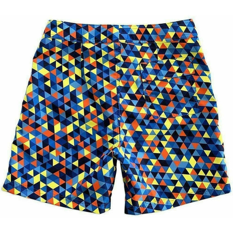 Geometric 17" Surf Boardshorts - Blue