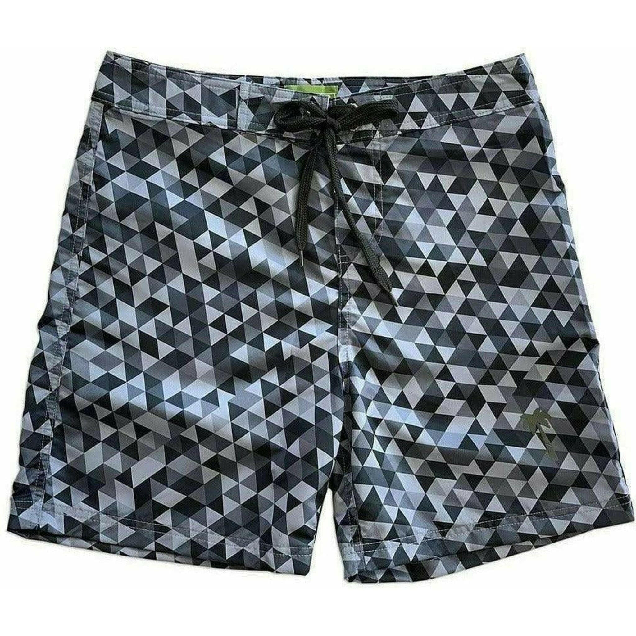 Geometric 17" Surf Boardshorts - Grey.