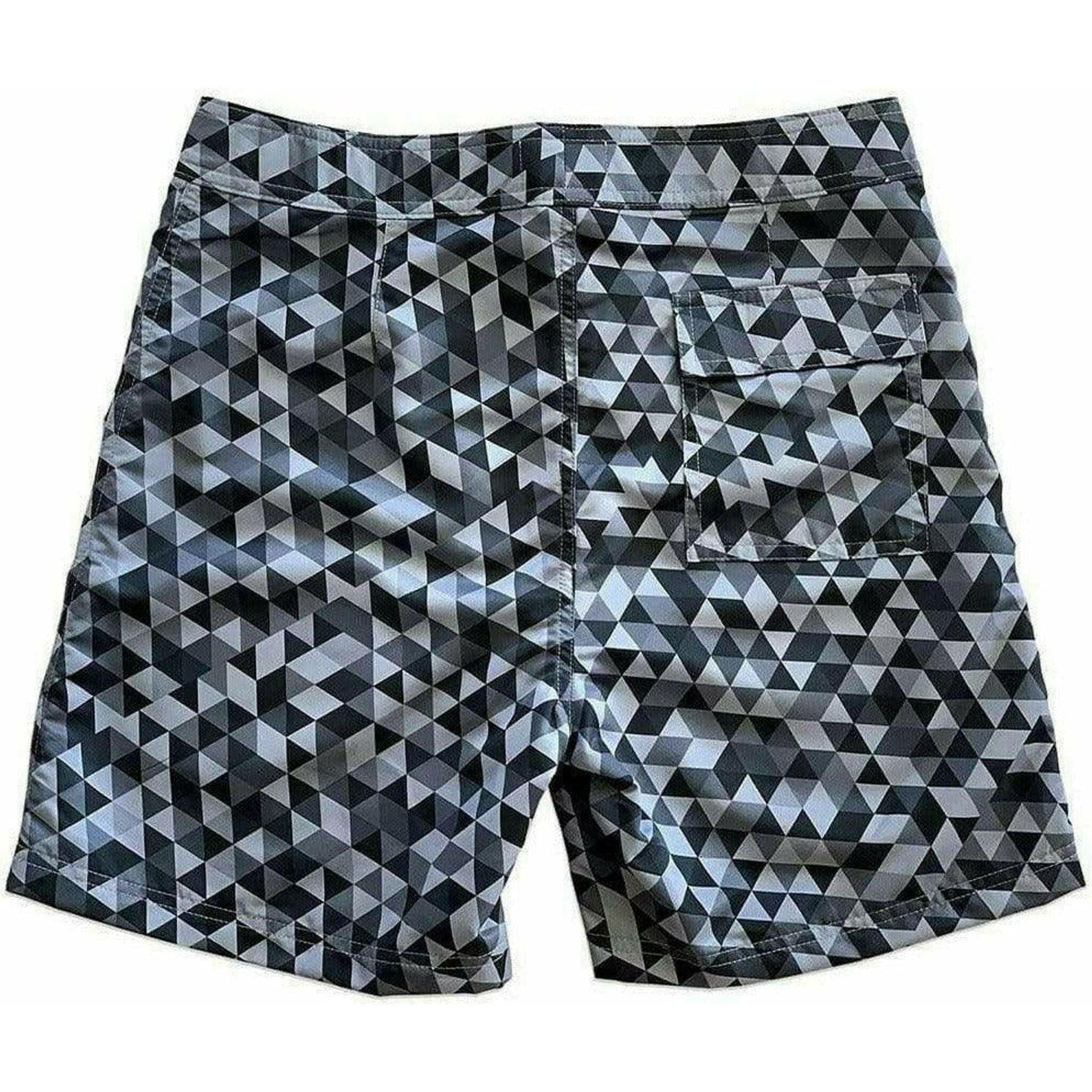 Geometric 17" Surf Boardshorts - Grey.