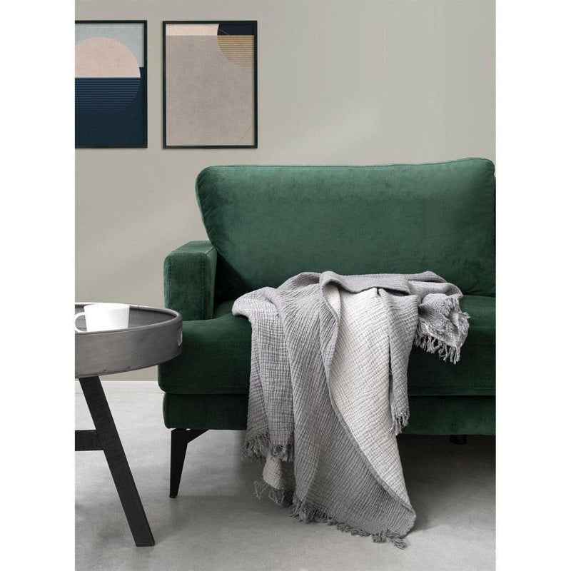 Gray Cotton Throw