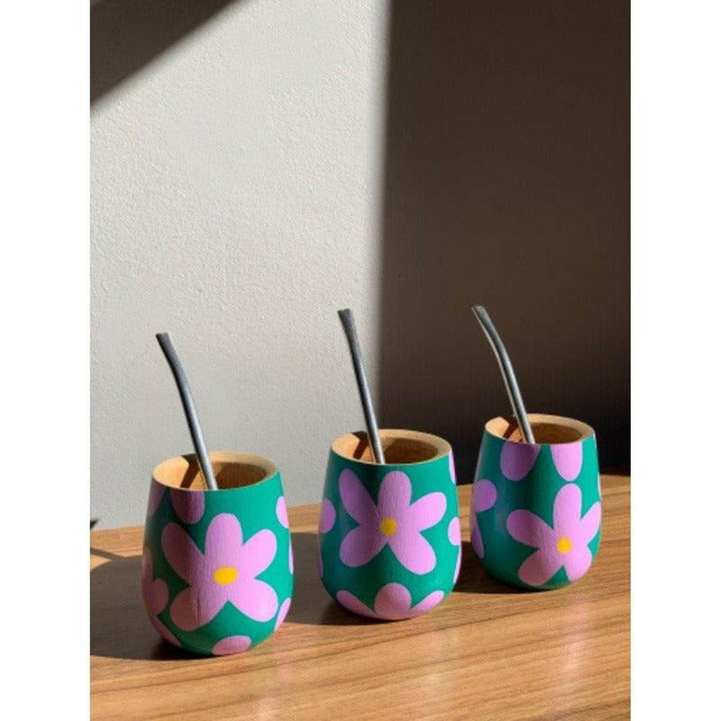 Handmade Solid Wooden Cup - Petunia