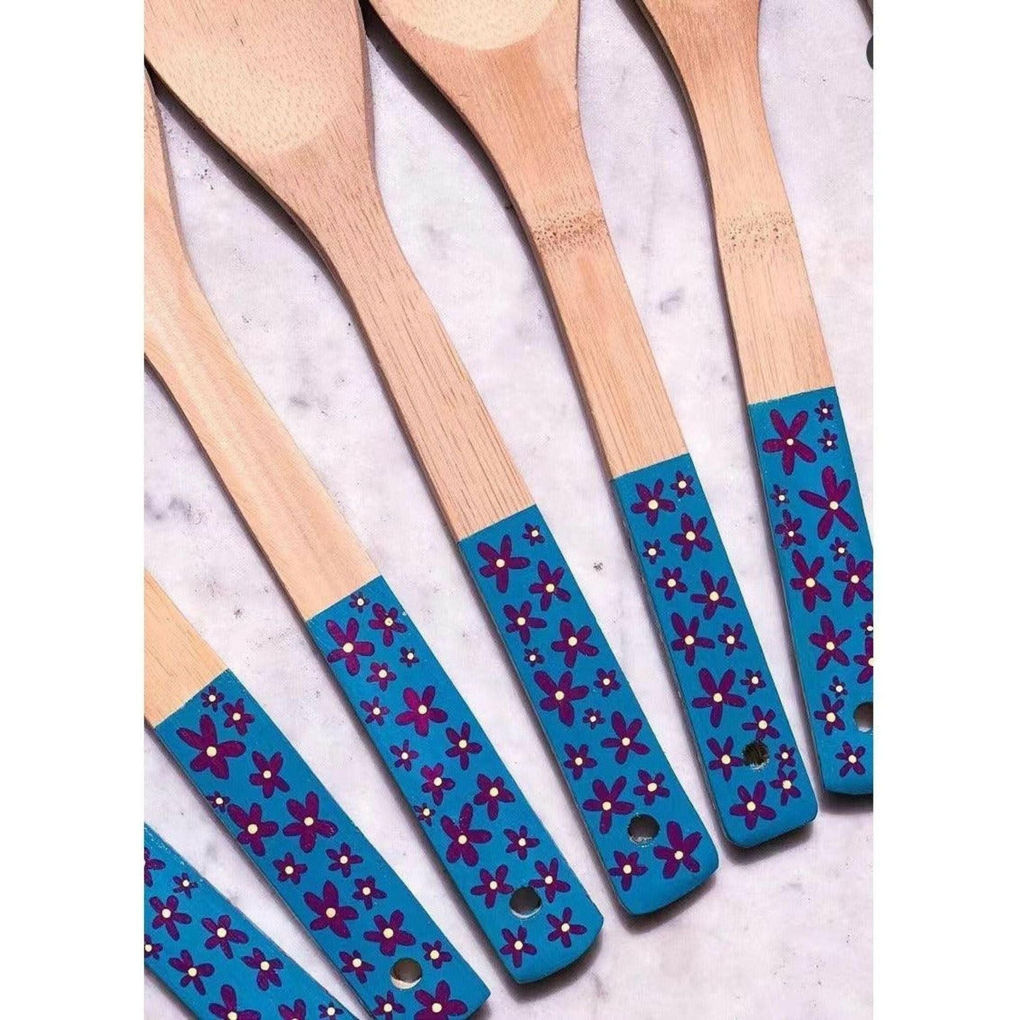 Handmade Wooden Spoon - Floral.