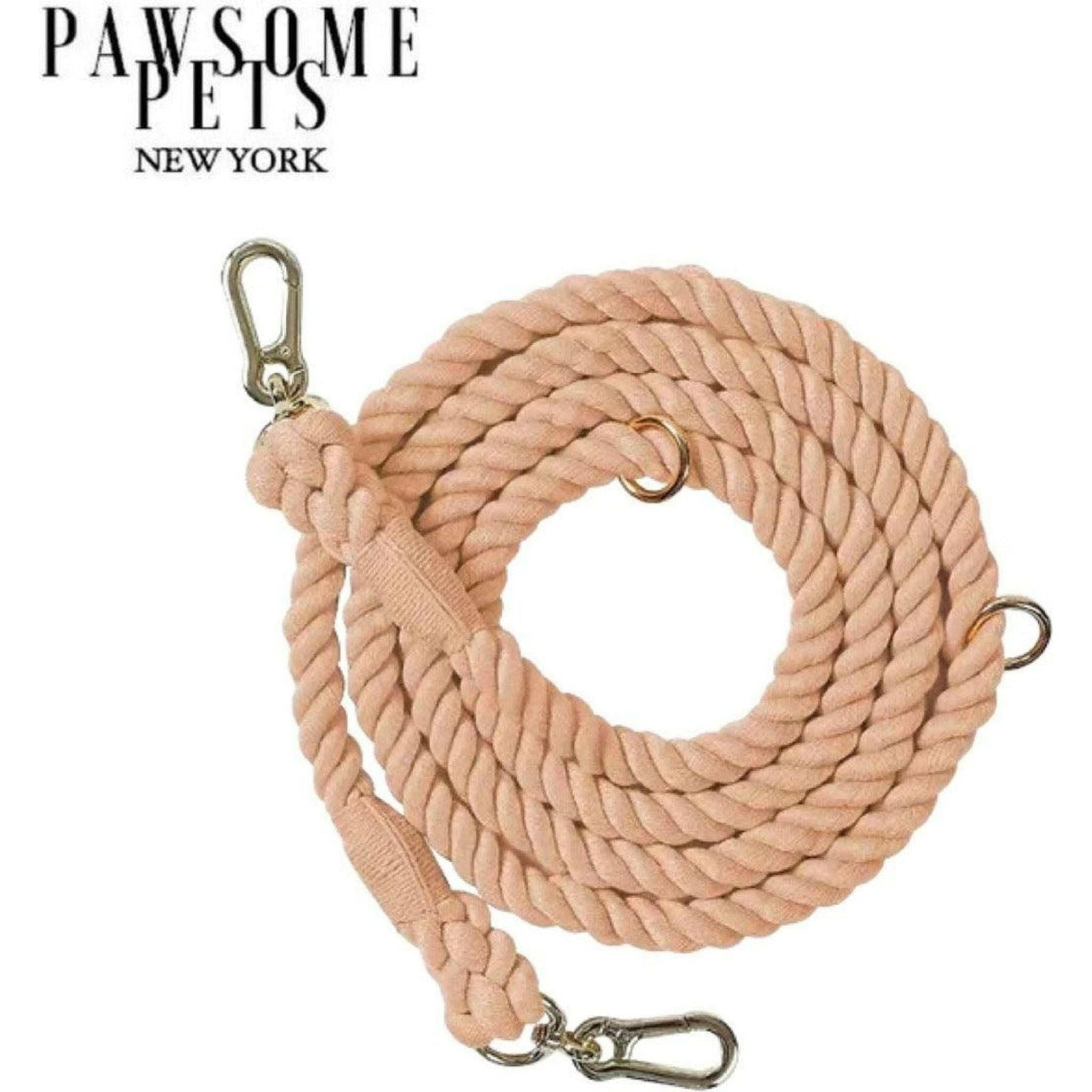 Hands Free Dog Rope Leash - Cotton Coral.