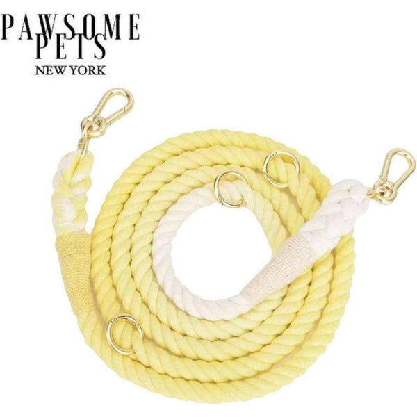 Hands Free Dog Rope Leash - Lemon Squeeze - quirkitrendz