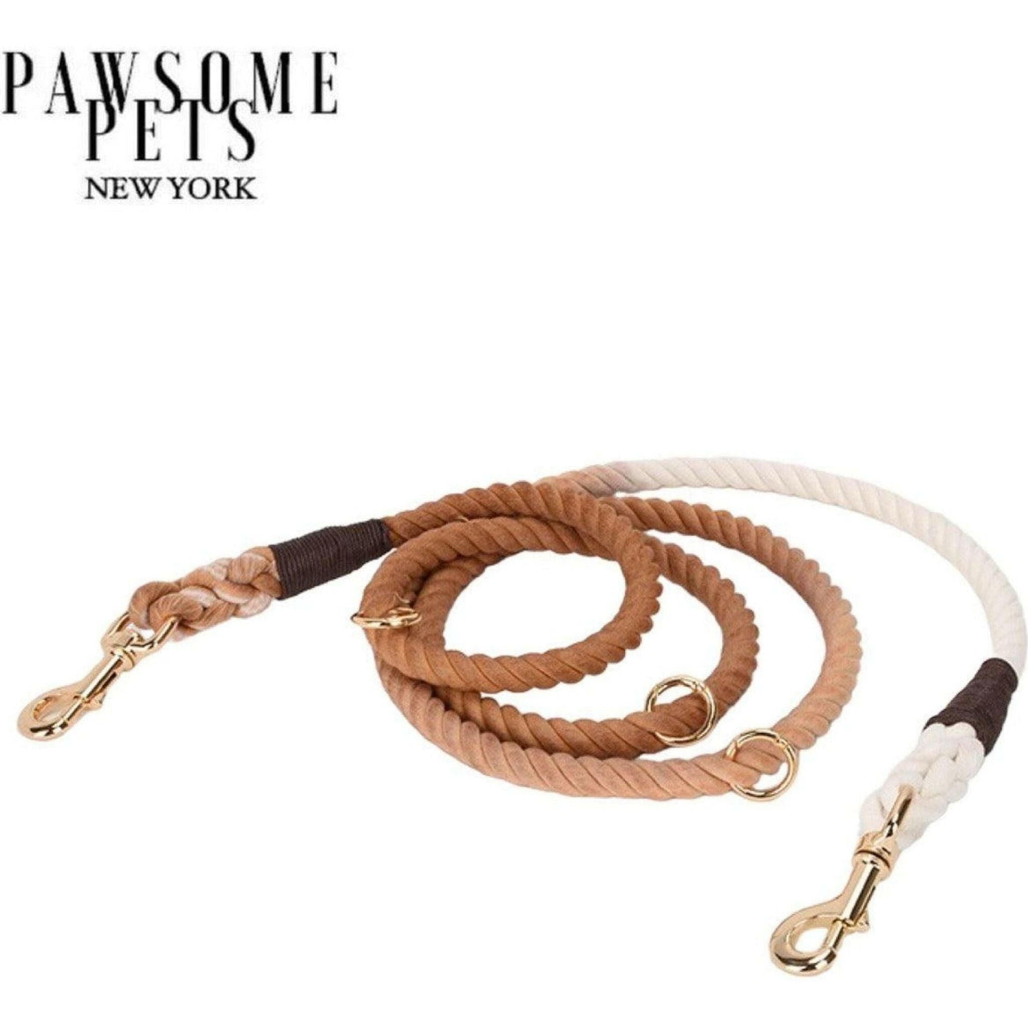 Hands Free Dog Rope Leash - Ombre Brown.