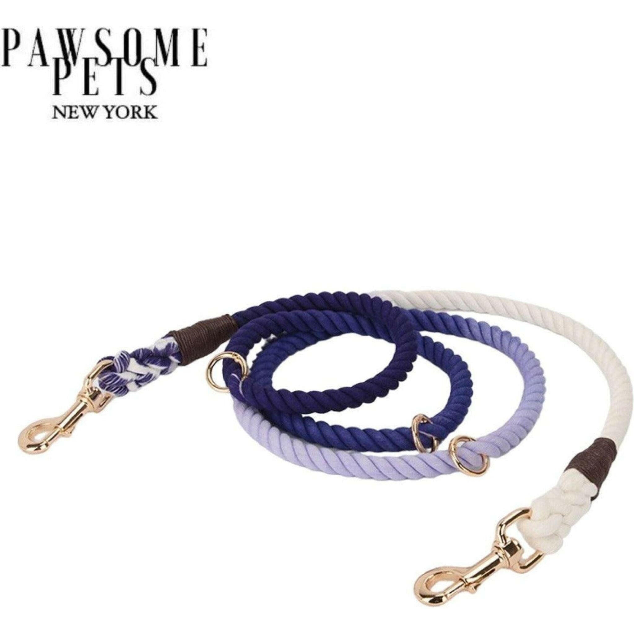 Hands Free Dog Rope Leash - Ombre Dark Purple.