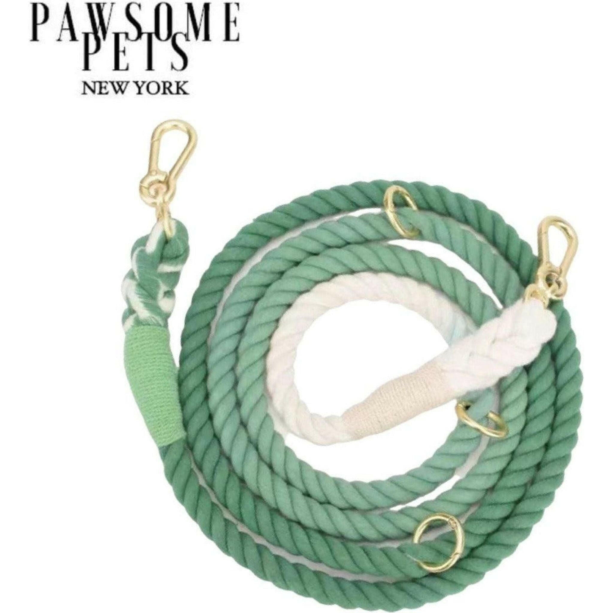 Hands Free Dog Rope Leash - Ombre Green.