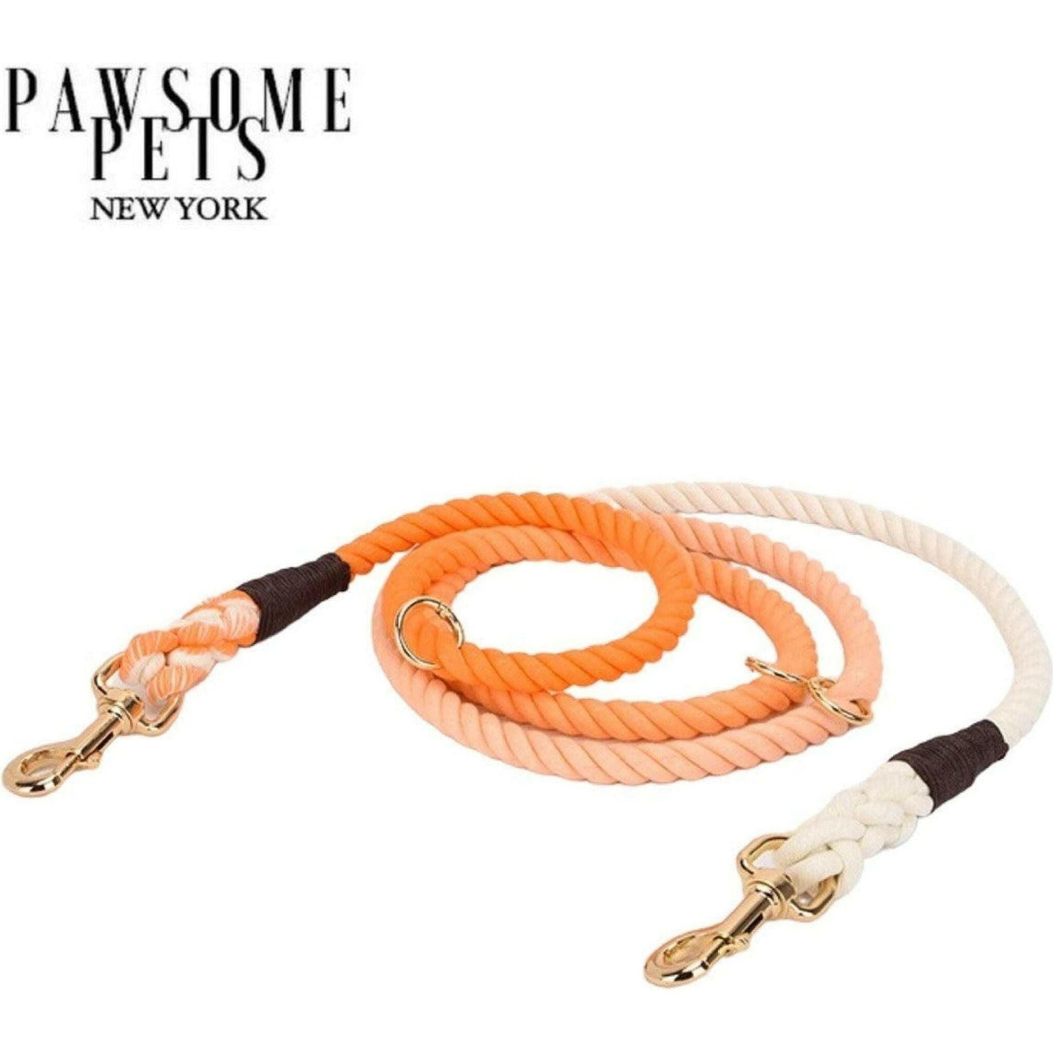 Hands Free Dog Rope Leash - Ombre Orange.