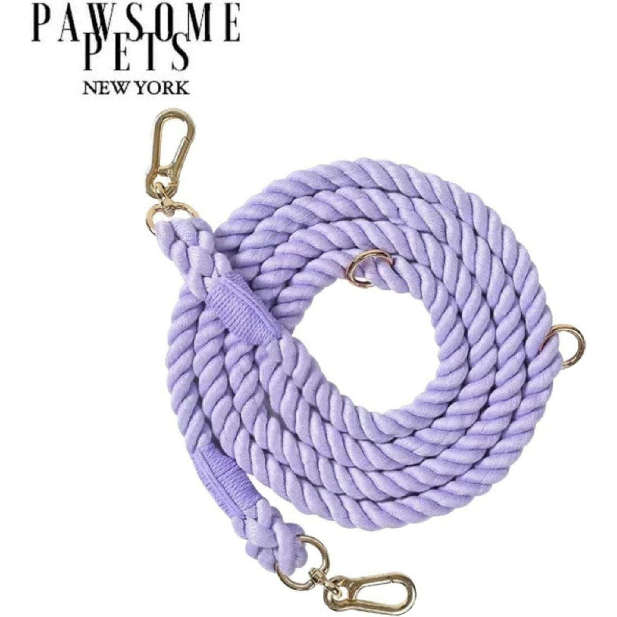 Hands Free Dog Rope Leash - Purple Love.