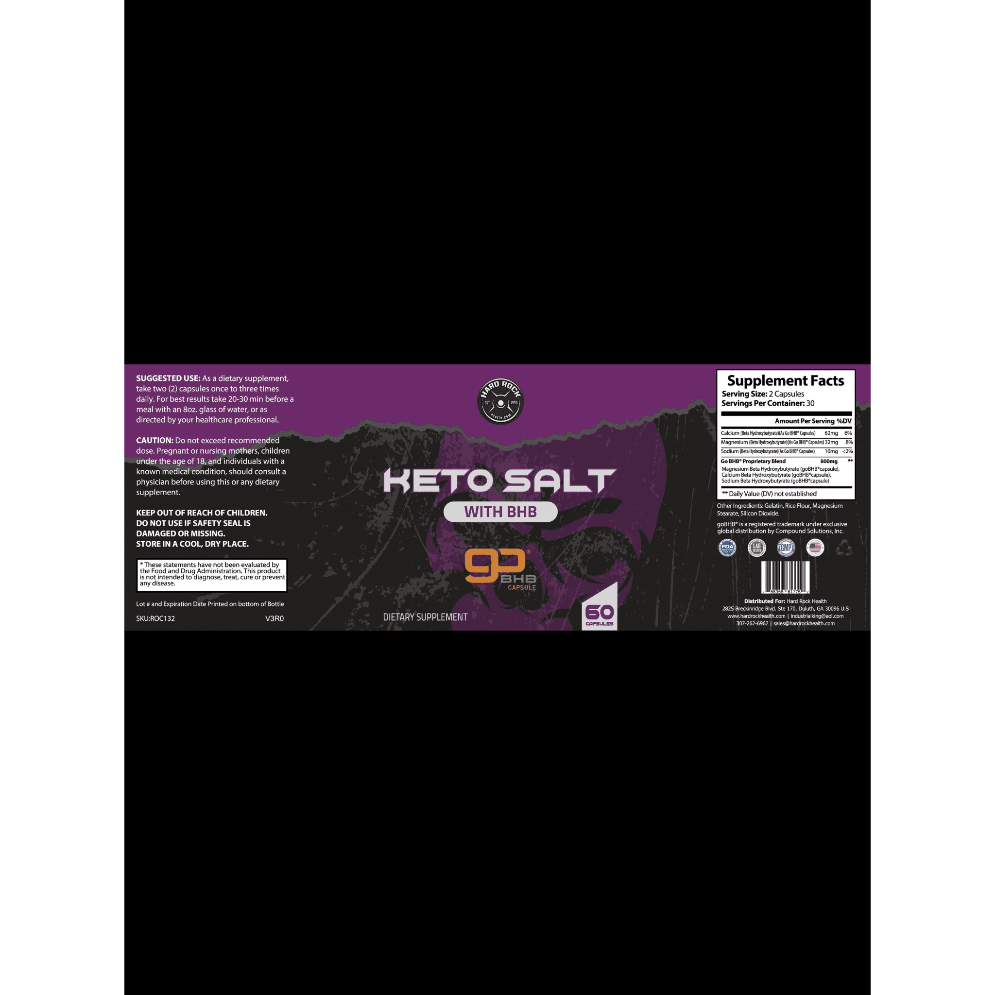 Hard Rock Health Keto Salt With BHB.