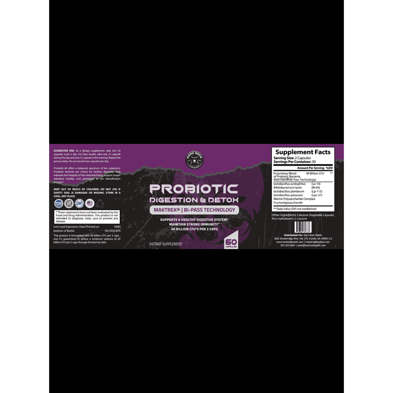 Hard Rock Health® Probiotics-40 Billion CFU