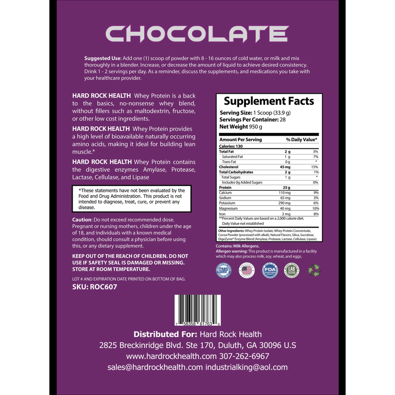 Hard Rock Health® Whey Armour 2LB Chocolate
