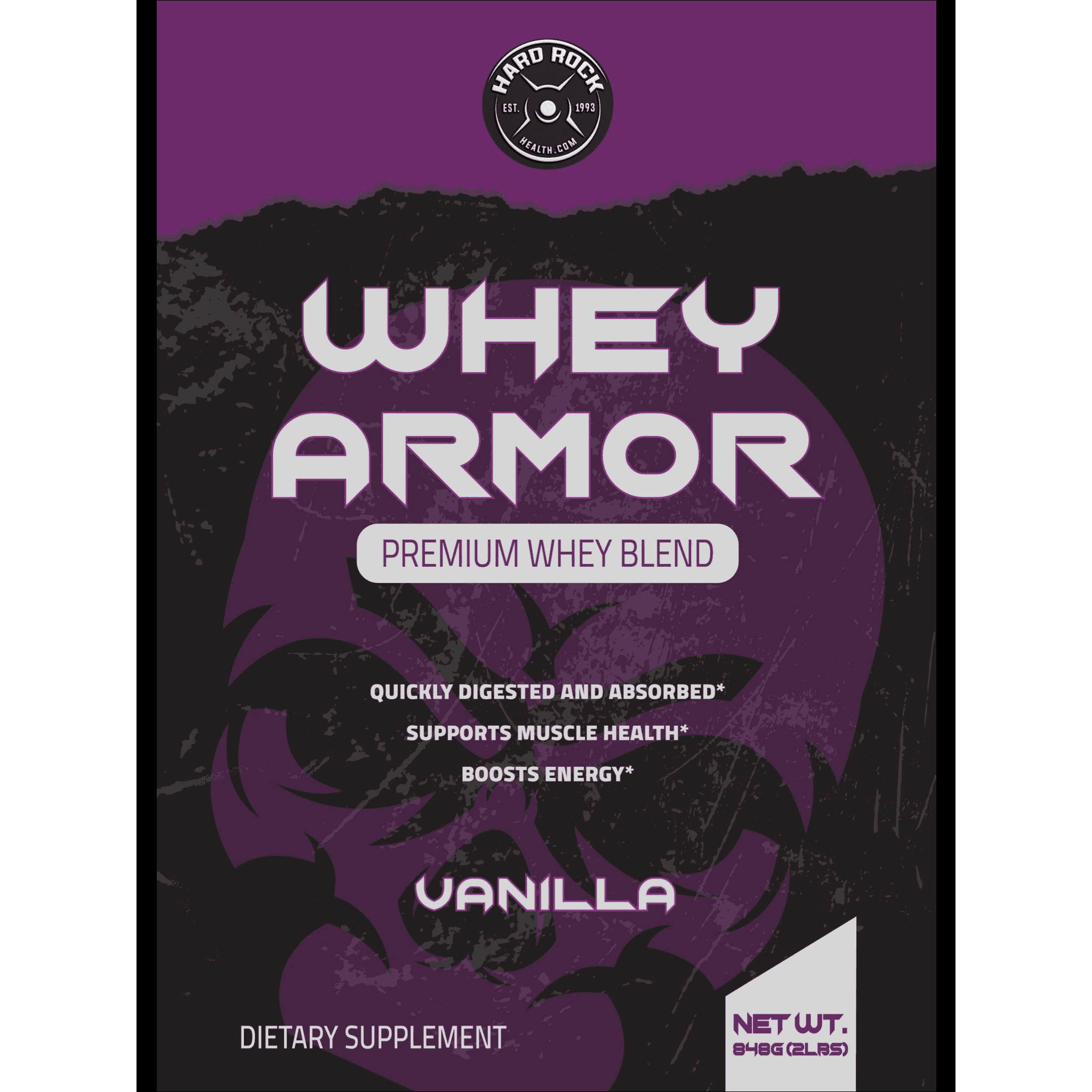 Hard Rock Health® Whey Armour 2LB Vanilla.