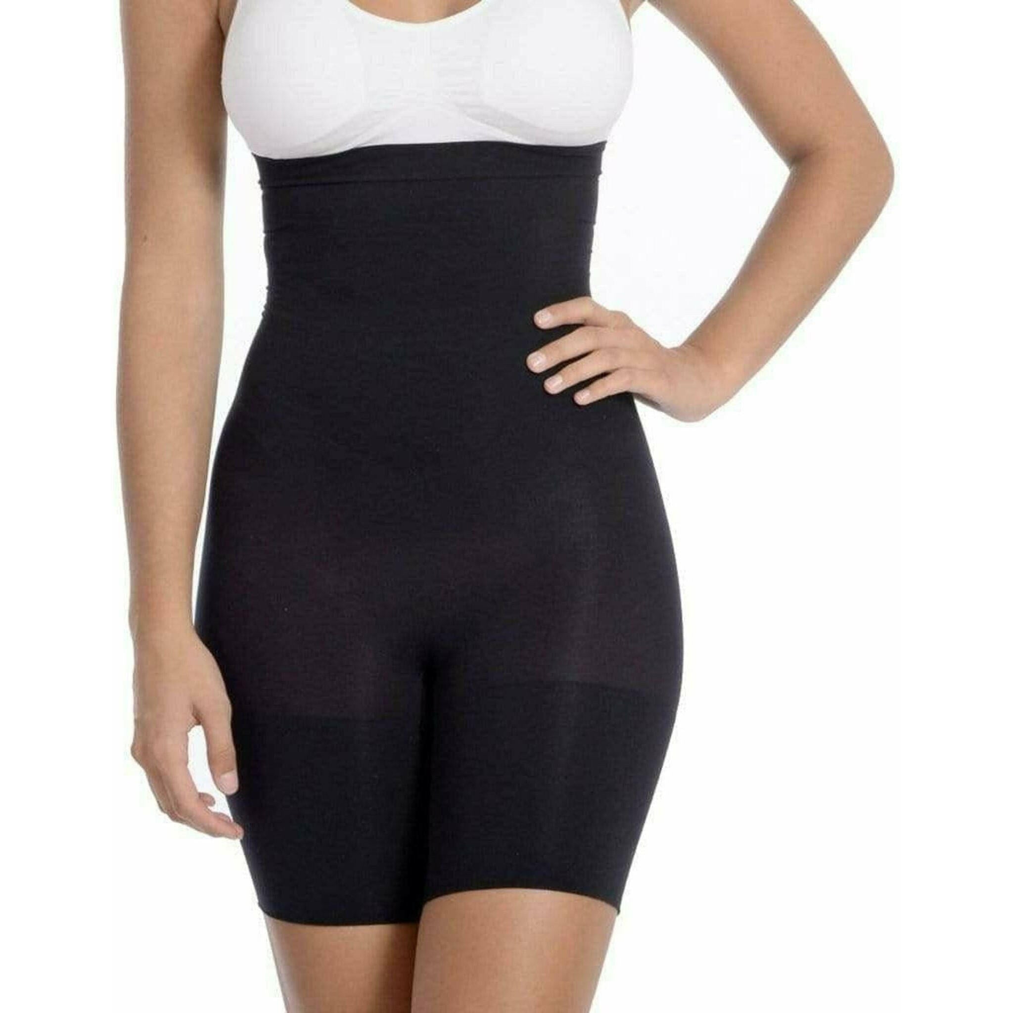 Hi Waist Shaper with Extra Long Boy Leg in Black.