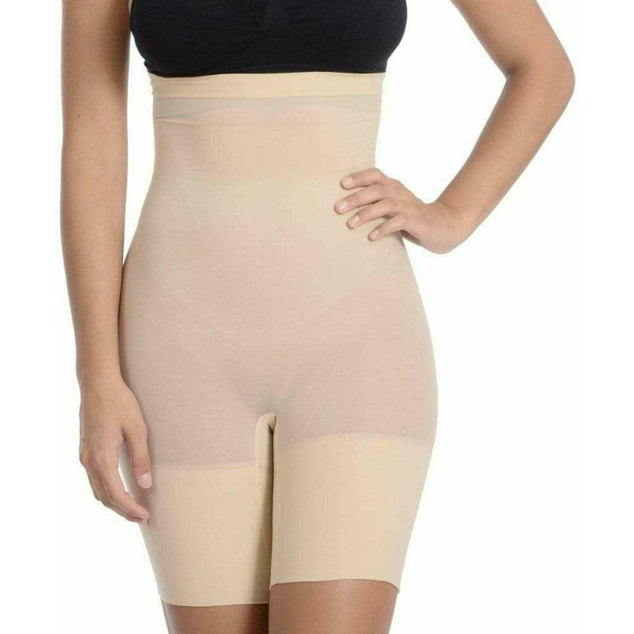 Hi Waist Shaper with Extra Long Boy Leg in Nude.