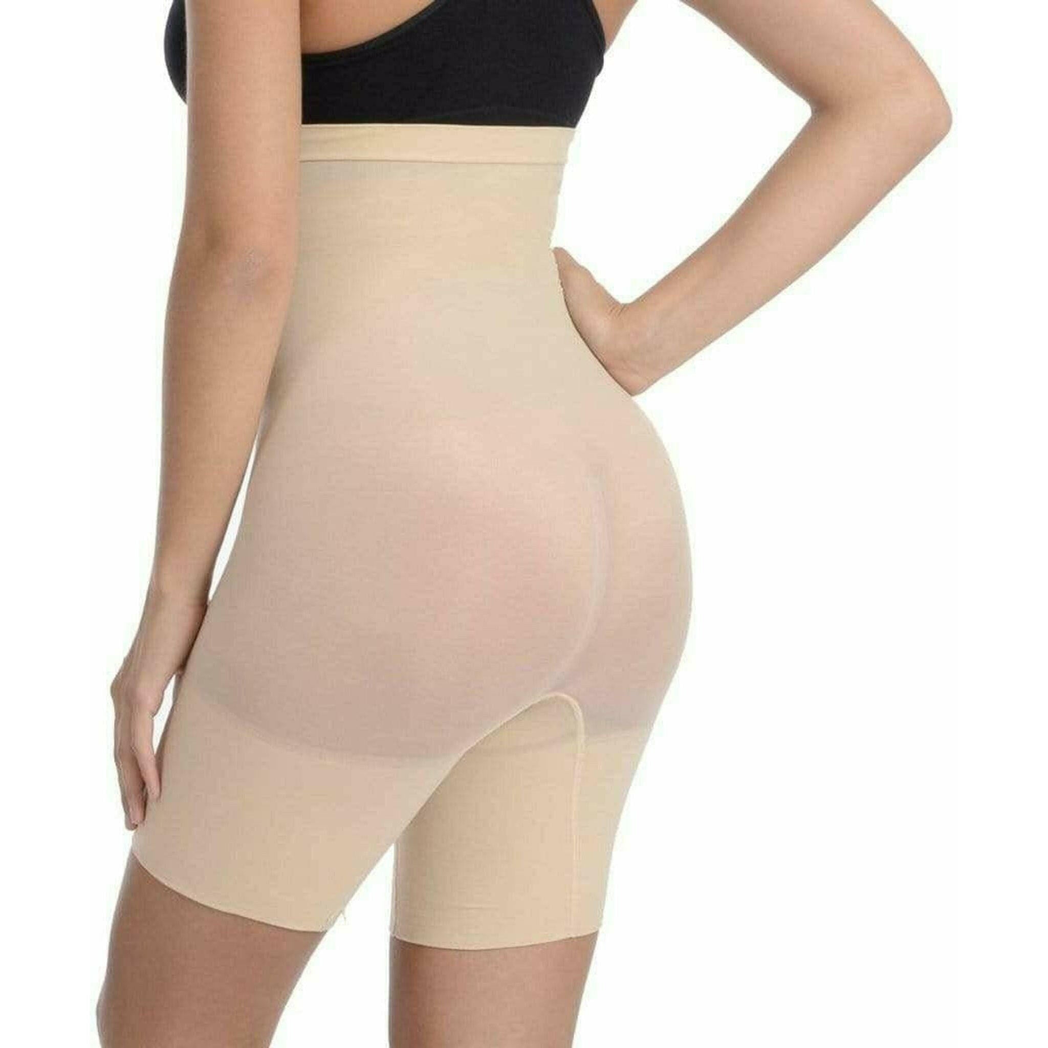 Hi Waist Shaper with Extra Long Boy Leg in Nude.